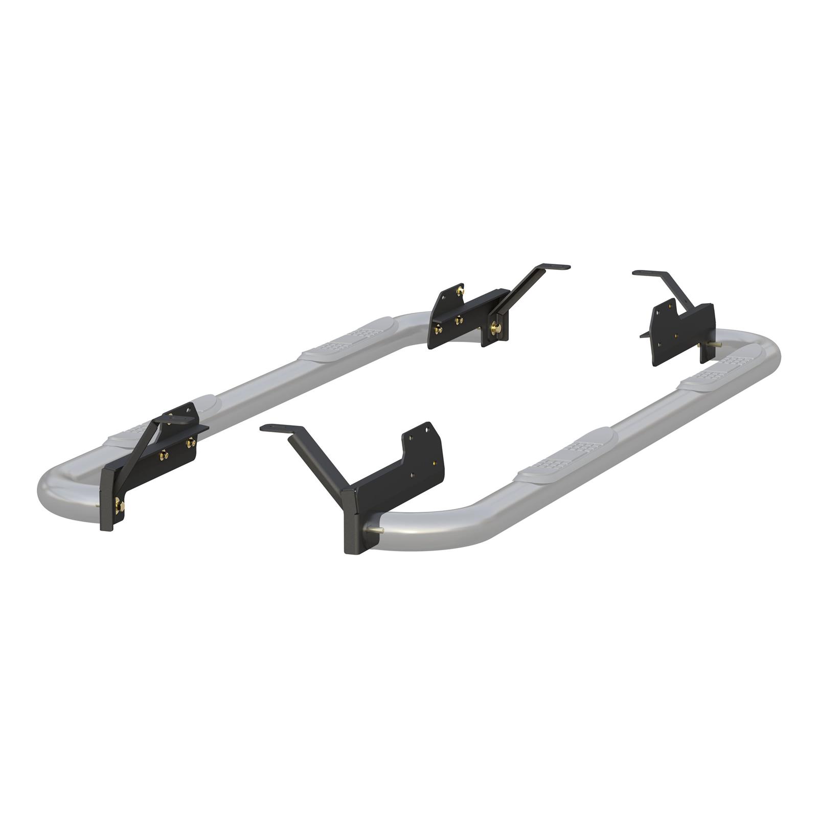 Aries Automotive 3 in. Round Side Bars 215045 Step Bars, Stainless Steel, Black Powdercoated, Gloss, 3.00 Diameter, 84.690 Length, Ram, Pair thumbnail 6