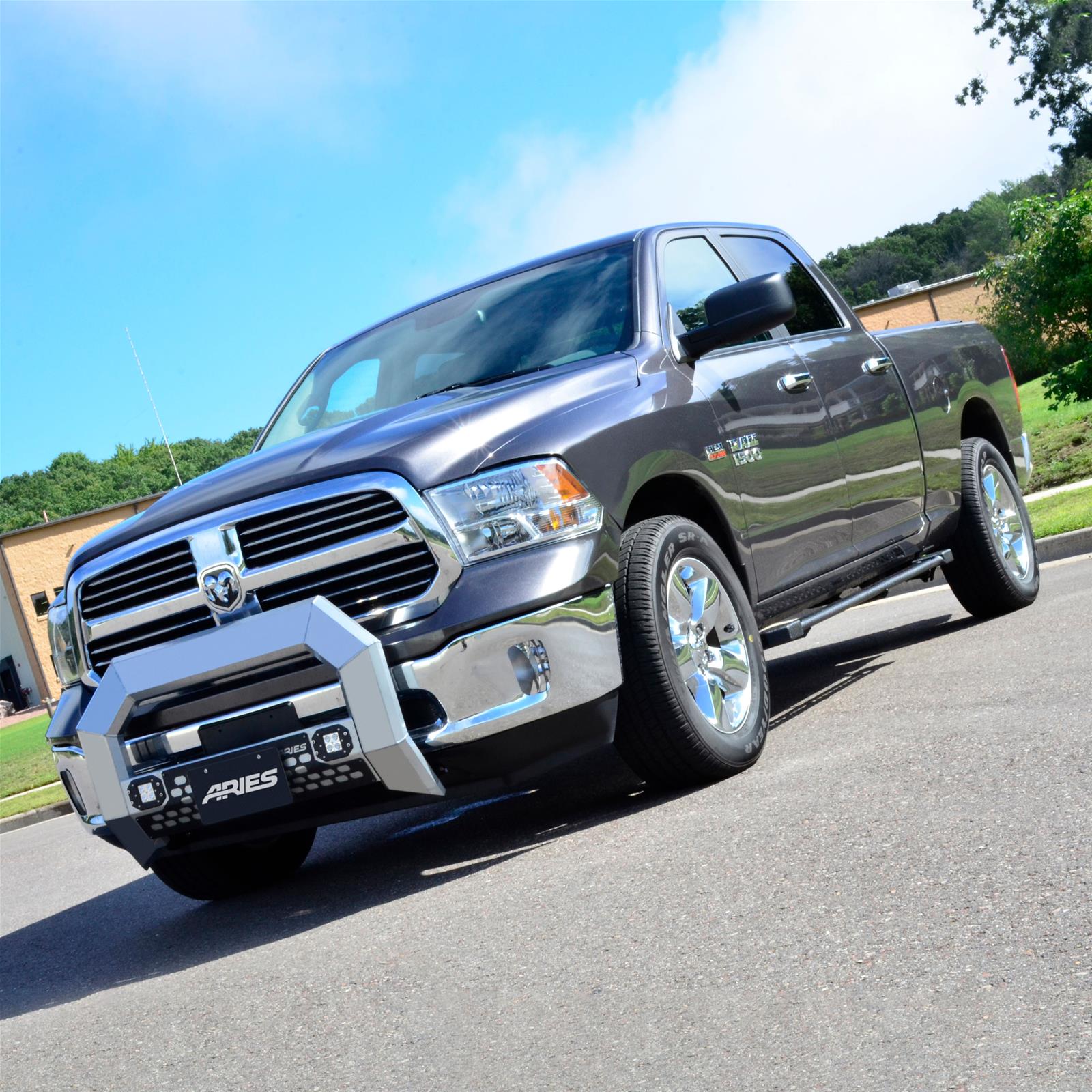 ARIES Automotive Light Mounting Bars 2155100 Bull Bar, Advantedge, Chrome W/LED'S, 09-17 RAM 1500