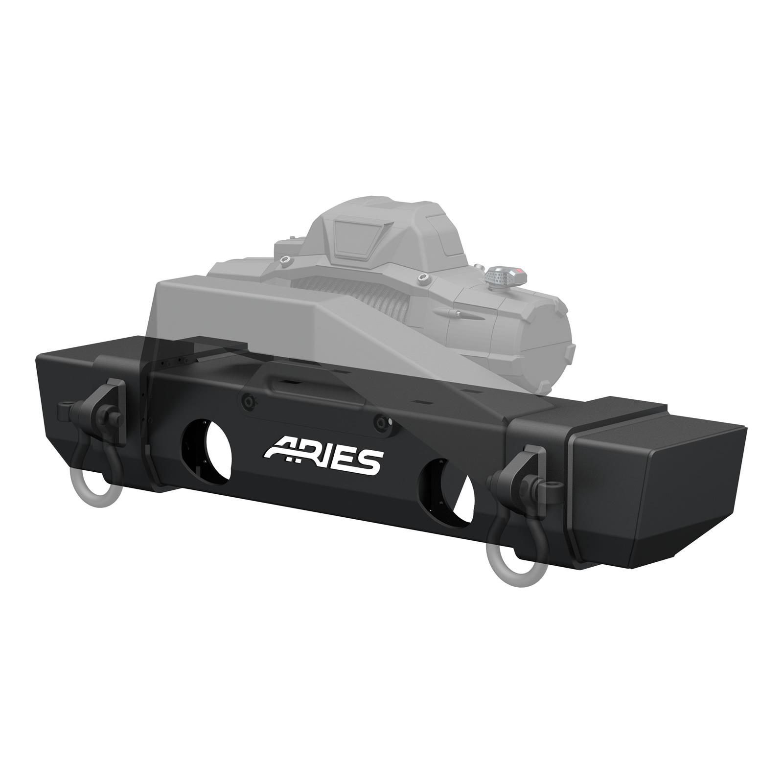 Aries Automotive TrailCrusher Front Bumpers for 2007-2017 WRANGLER, 2018 WRANGLER JK - 2156000 Bumper, Fabricated, Steel, Black Powdercoated, Center, Front, Jeep, Each thumbnail 8