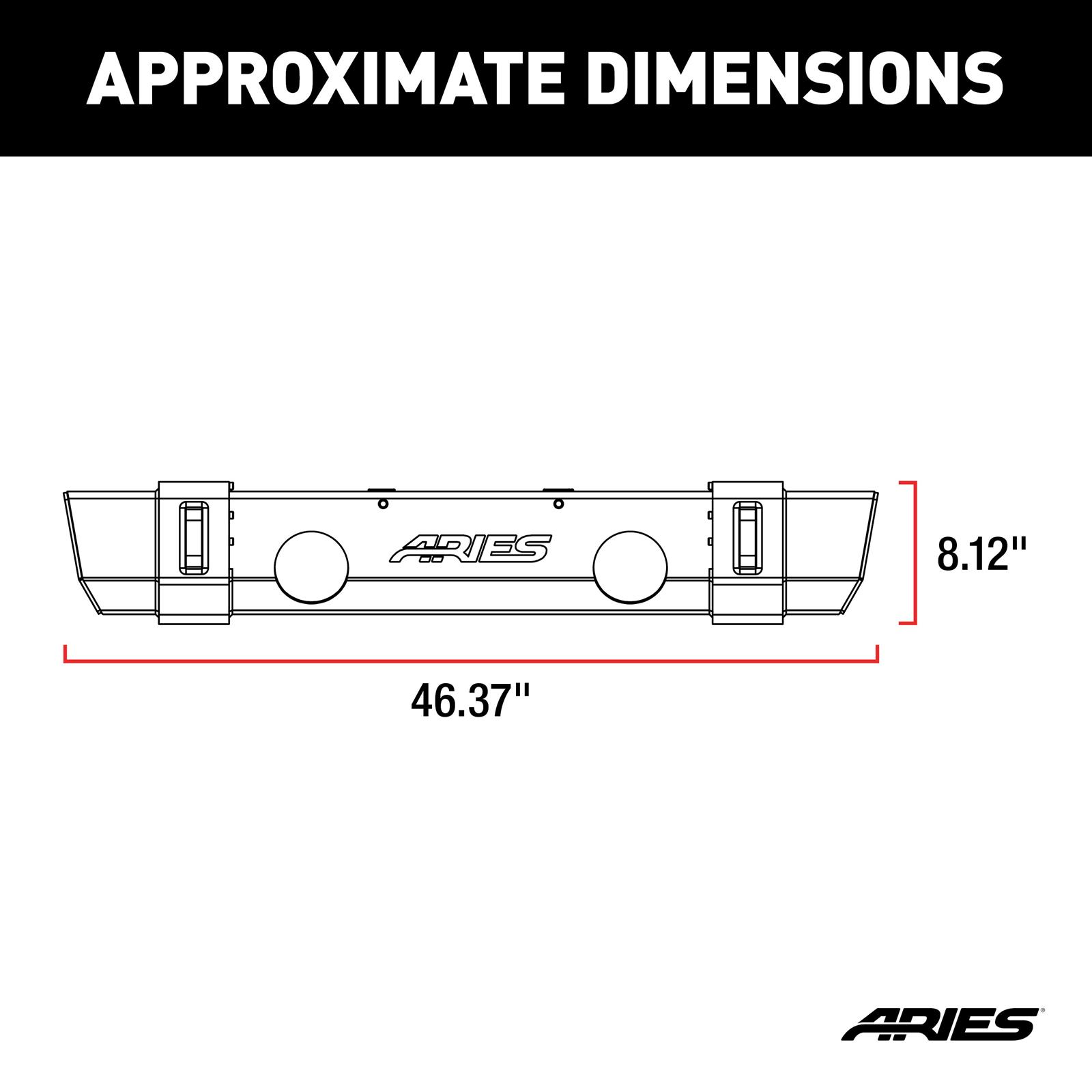 Aries Automotive TrailCrusher Front Bumpers for 2020-2024 GLADIATOR, 2018-2024 WRANGLER - 2156002 Bumper, TrailCrusher, Jeep, Black, Each thumbnail 8