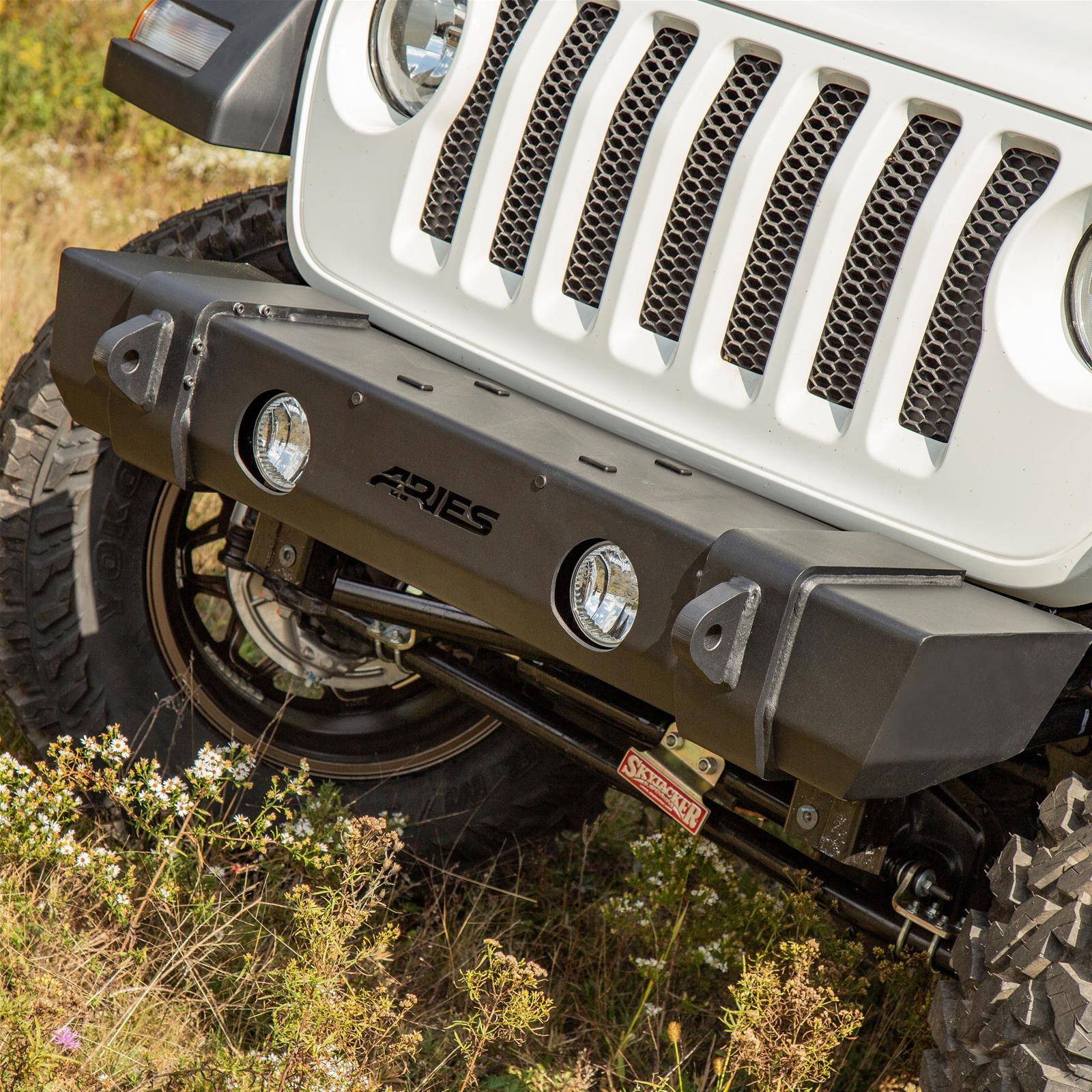 Aries Automotive TrailCrusher Front Bumpers for 2020-2024 GLADIATOR, 2018-2024 WRANGLER - 2156002 Bumper, TrailCrusher, Jeep, Black, Each thumbnail 2
