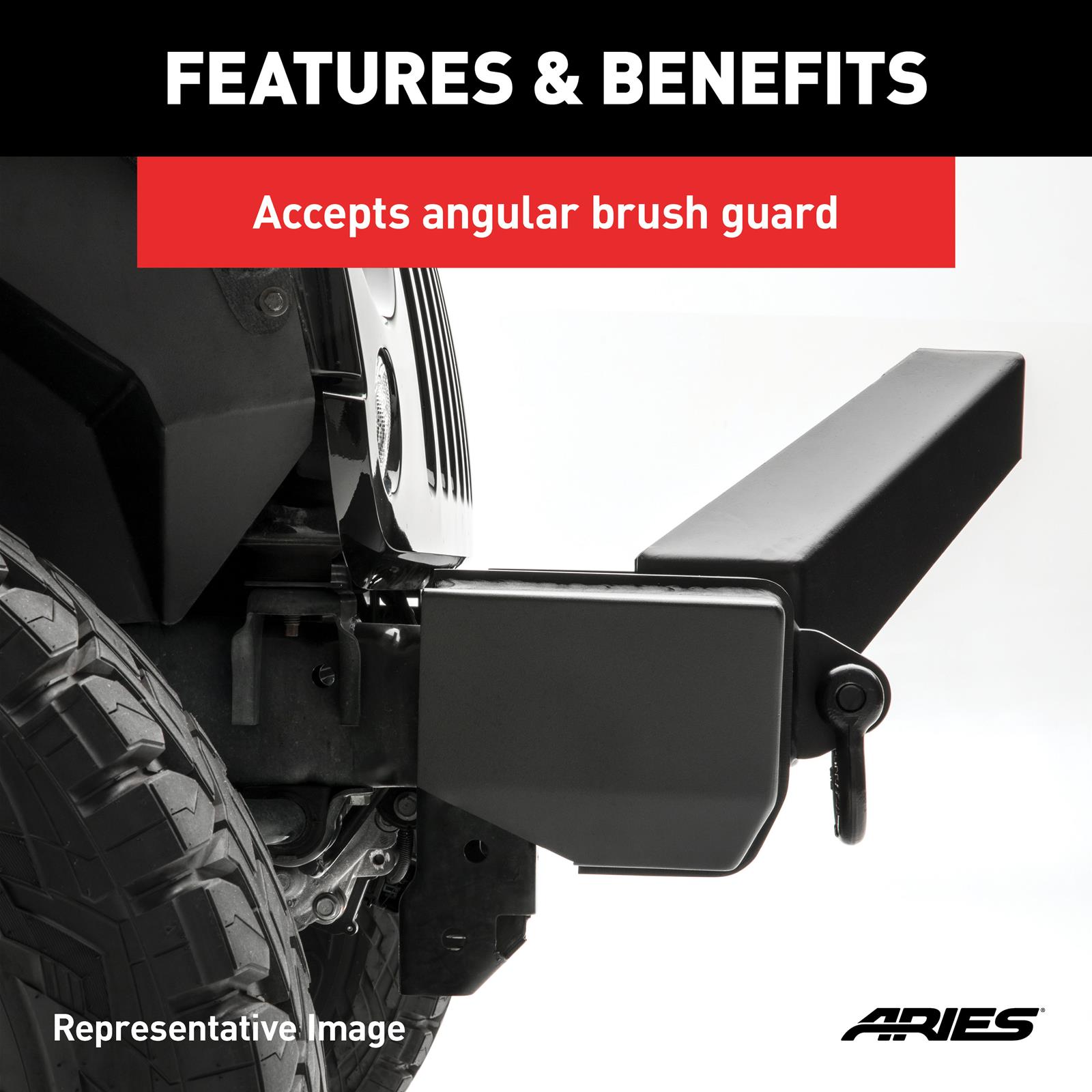 Aries Automotive TrailCrusher Front Bumpers for 2020-2024 GLADIATOR, 2018-2024 WRANGLER - 2156002 Bumper, TrailCrusher, Jeep, Black, Each thumbnail 6