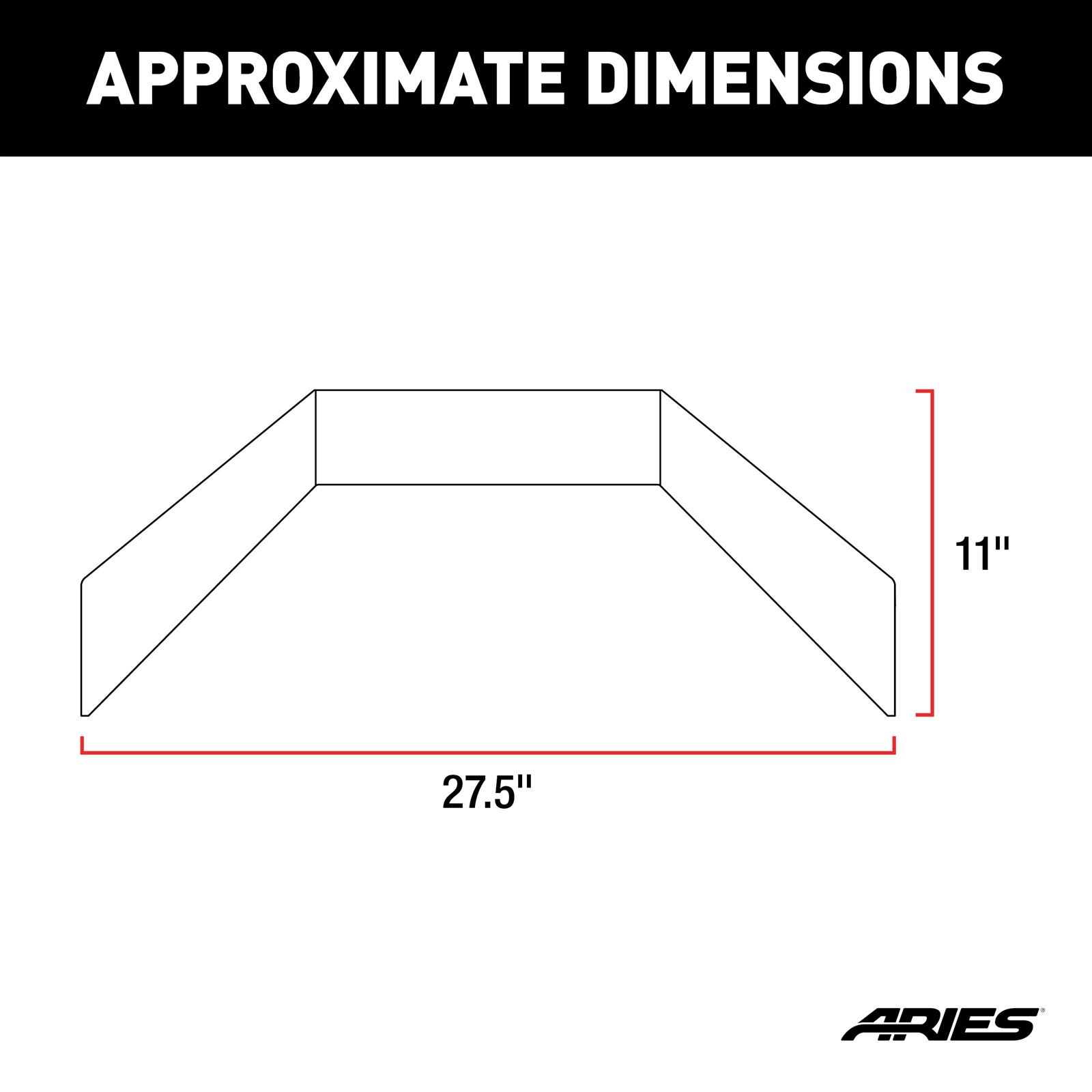 Aries Automotive TrailCrusher Angular Brush Guards for 2020-2025 GLADIATOR, 1997-2025 WRANGLER, 2018 WRANGLER JK - 2156050 Grille Guards, Steel, Black Powdercoated, Guard, Jeep, Each thumbnail 6