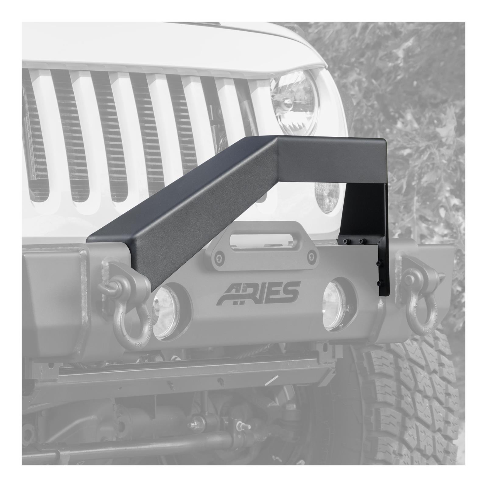Aries Automotive TrailCrusher Angular Brush Guards for 2020-2025 GLADIATOR, 1997-2025 WRANGLER, 2018 WRANGLER JK - 2156050 Grille Guards, Steel, Black Powdercoated, Guard, Jeep, Each thumbnail 5