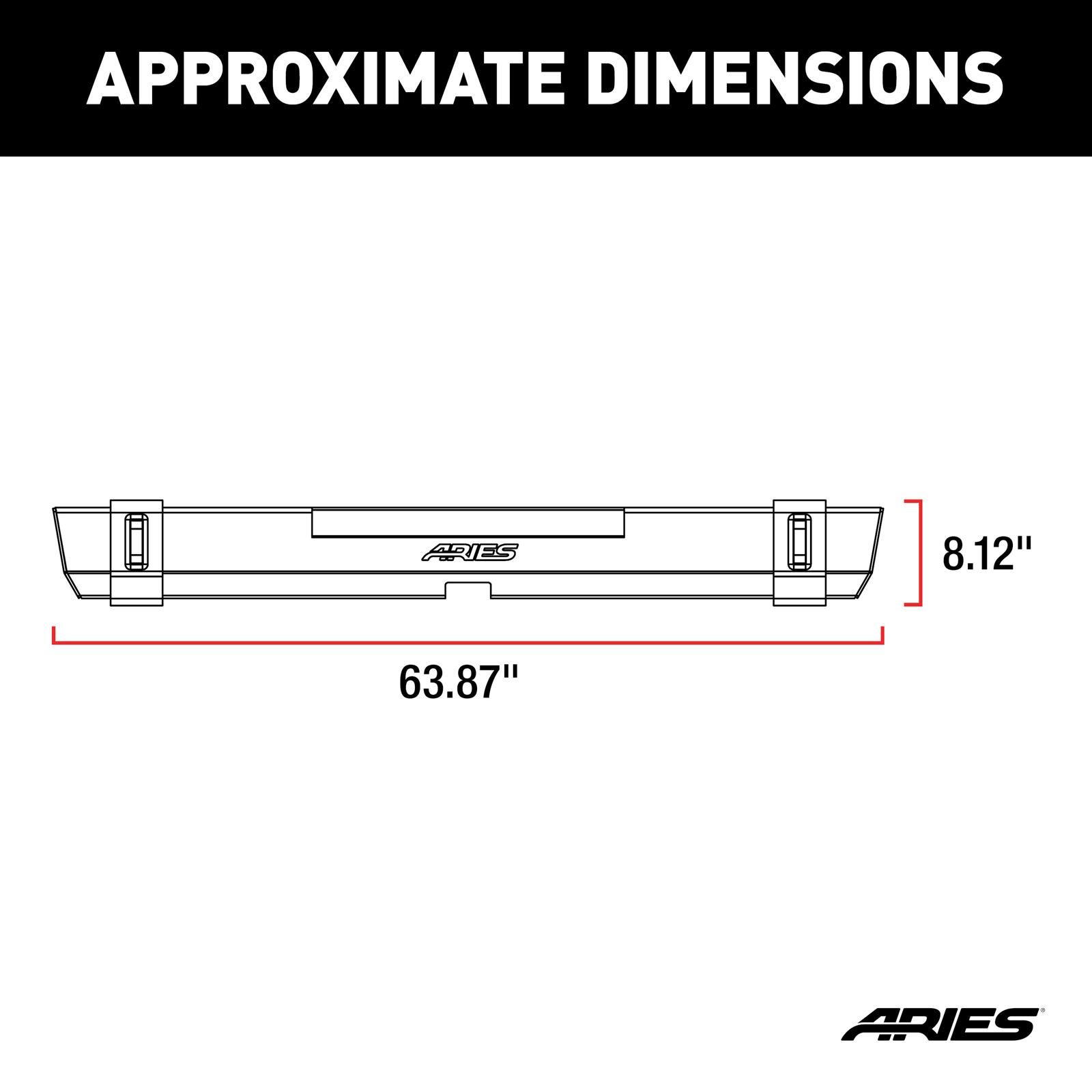 Aries Automotive TrailCrusher Rear Bumpers for 2007-2017 WRANGLER, 2018 WRANGLER JK - 2157000 Bumper, Fabricated, Steel, Black Powdercoated, Rear, Jeep, Each thumbnail 7