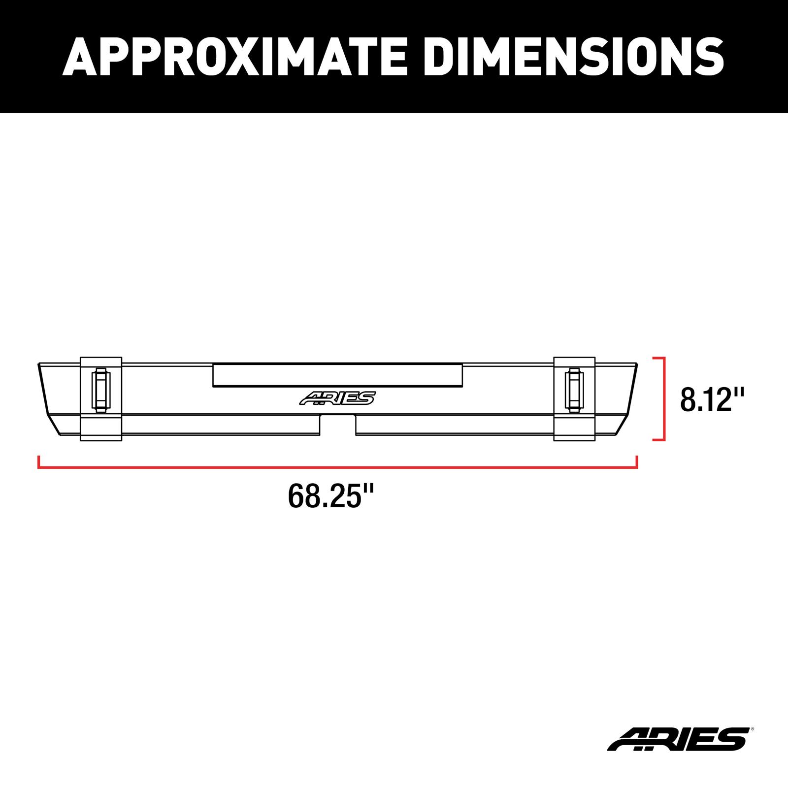 Aries Automotive TrailCrusher Rear Bumpers for 1997-2006 WRANGLER - 2157001 Bumper, Fabricated, Steel, Black Powdercoated, Rear, Jeep, Each thumbnail 5