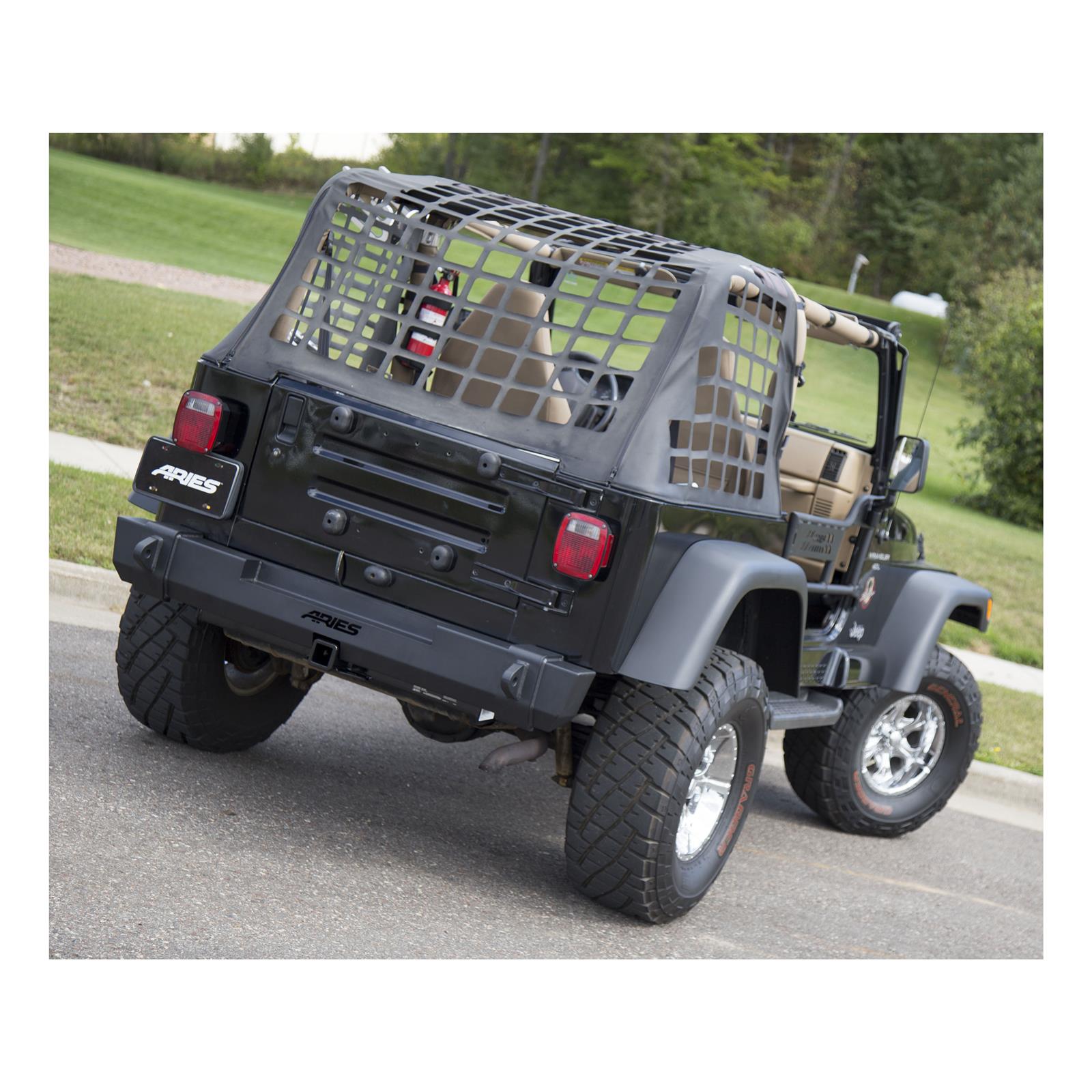 Aries Automotive TrailCrusher Rear Bumpers for 1997-2006 WRANGLER - 2157001 Bumper, Fabricated, Steel, Black Powdercoated, Rear, Jeep, Each thumbnail 3