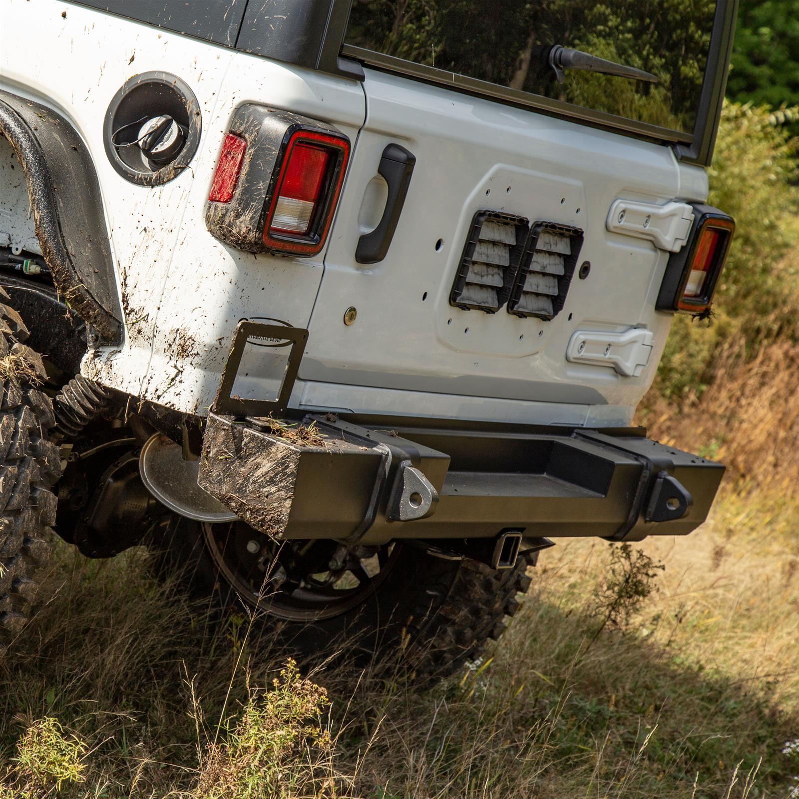 Aries Automotive TrailCrusher Rear Bumpers for 2018-2025 WRANGLER - 2157002 Bumper, TrailCrusher, Jeep, Black, Each