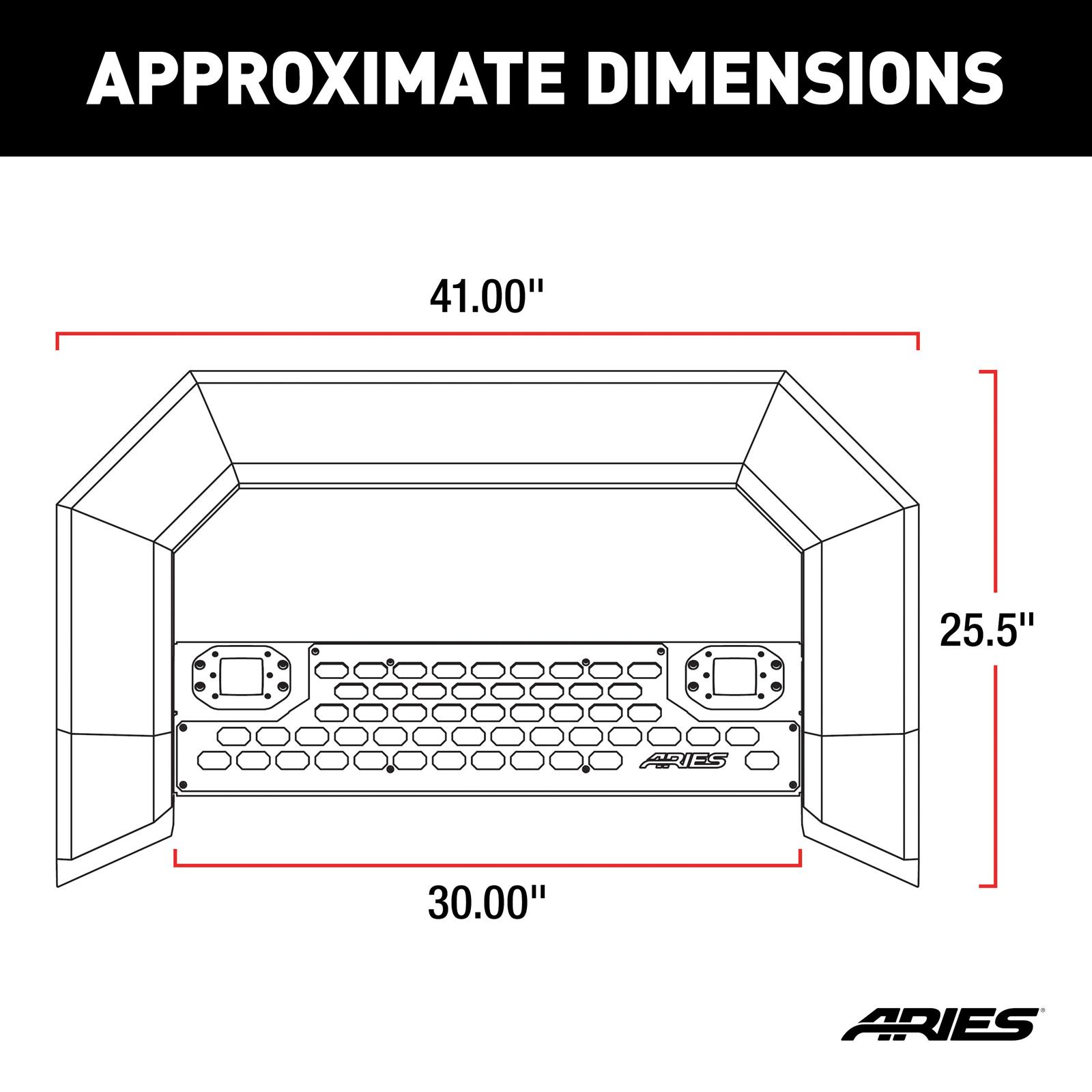 ARIES Automotive Light Mounting Bars 2164100 Bull Bar, Advantedge, Black W/LED'S, 07-17 SILVERADO/SIERRA 1500 thumbnail 5
