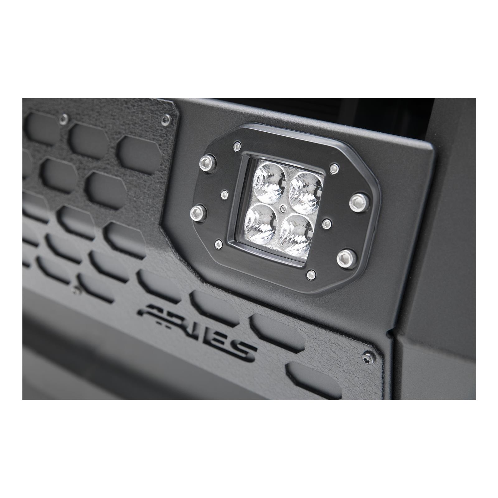 ARIES Automotive - Light Mounting Bars for 2011-2018 1500, 2019-2024 1500 CLASSIC, 2009-2010 RAM 2165100 Bull Bar, Advantedge, Black W/LED'S, 09-17 thumbnail 5