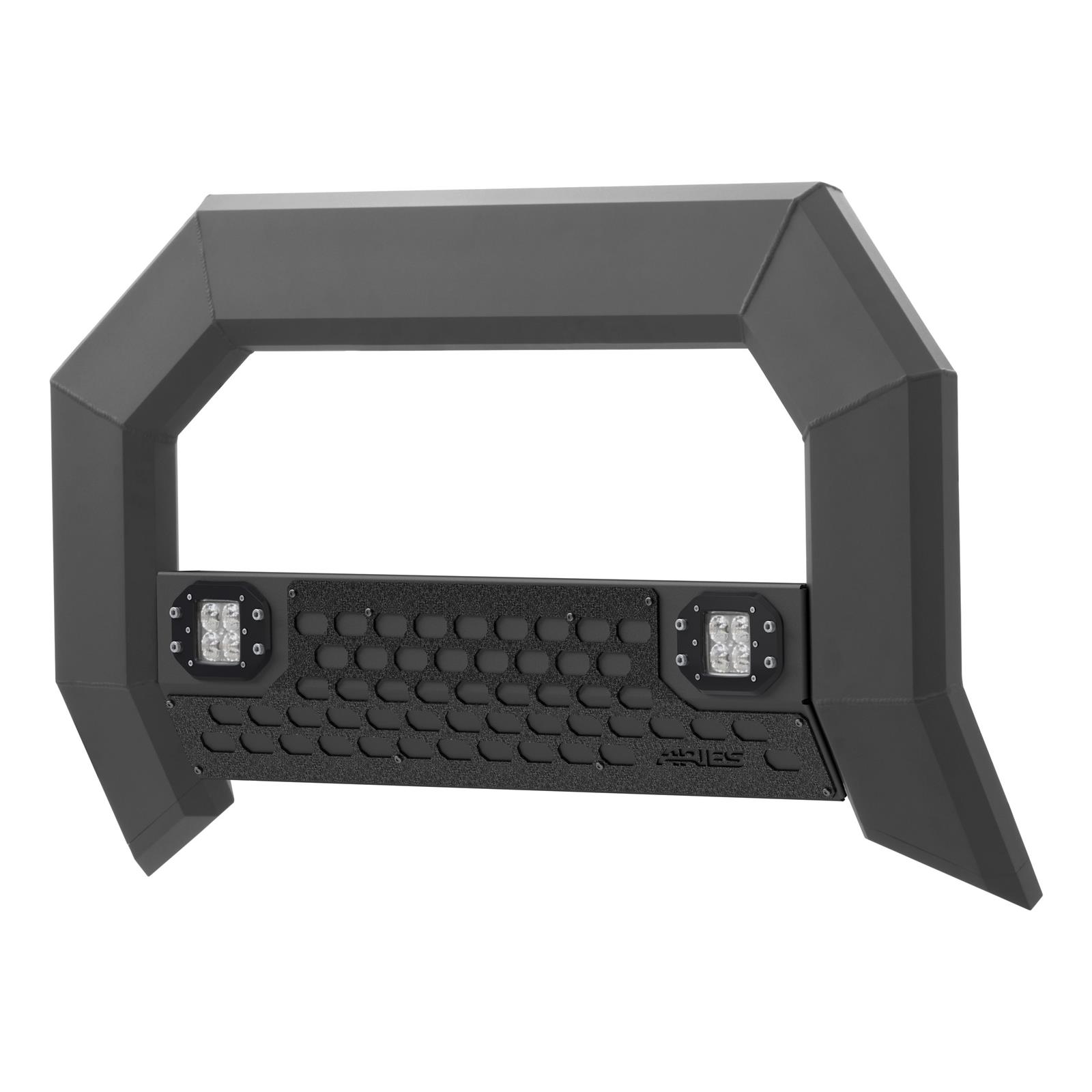 ARIES Automotive - Light Mounting Bars for 2011-2018 1500, 2019-2024 1500 CLASSIC, 2009-2010 RAM 2165100 Bull Bar, Advantedge, Black W/LED'S, 09-17 thumbnail 9