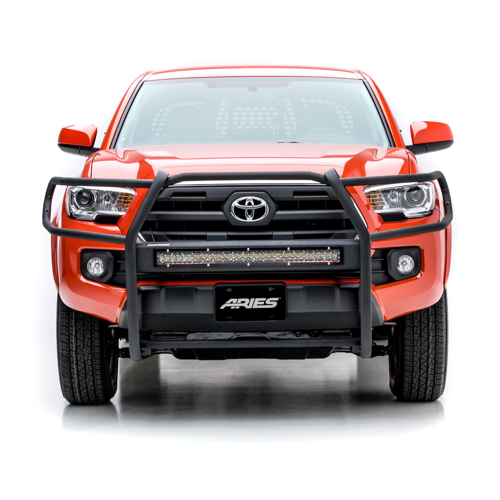 Aries Automotive Pro Series Grille Guards for 2016-2023 TACOMA - 2170006 Guards, Series, Steel, Black Textured Powdercoat, LED Light Bar, Toyota, Each thumbnail 5