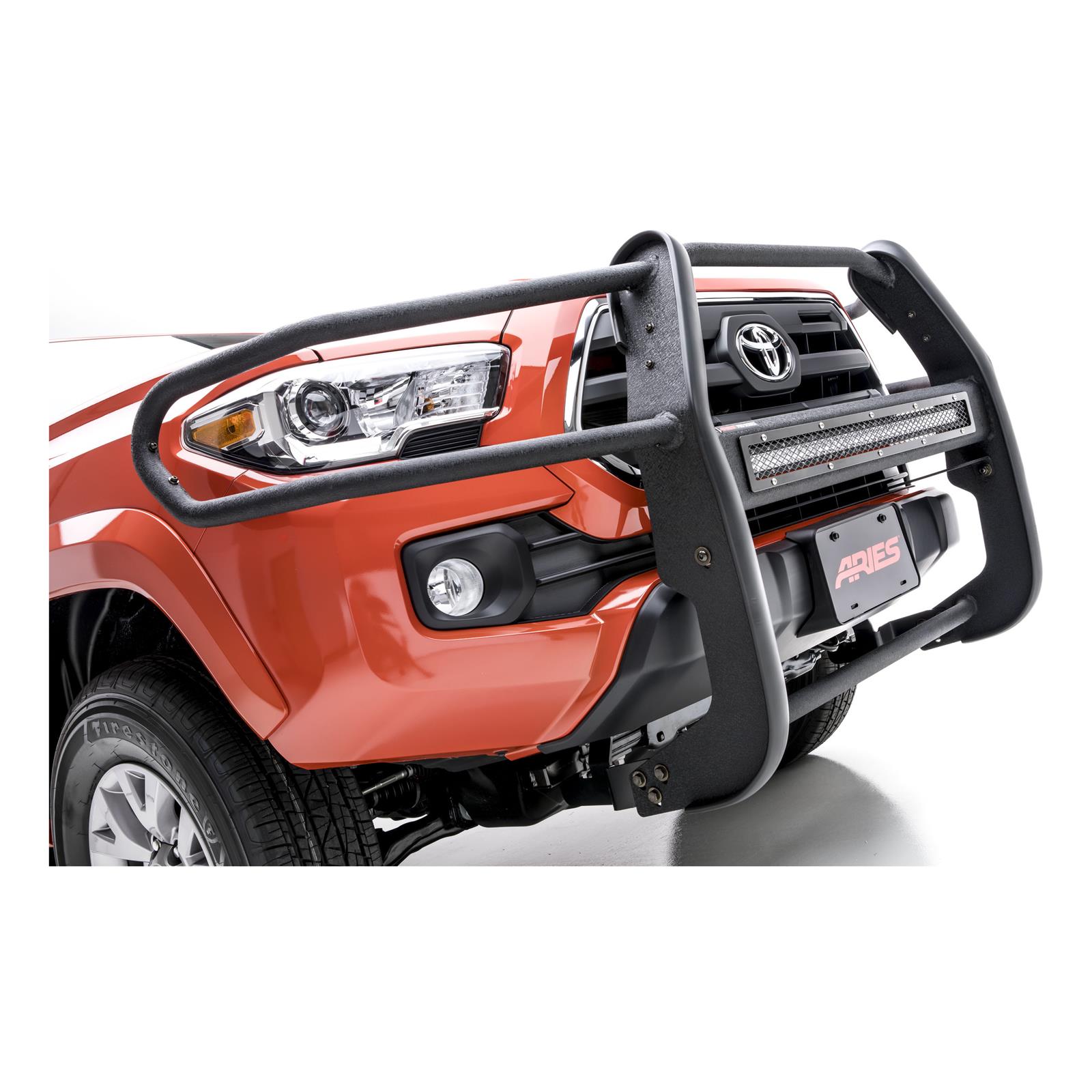 Aries Automotive Pro Series Grille Guards for 2016-2023 TACOMA - 2170006 Guards, Series, Steel, Black Textured Powdercoat, LED Light Bar, Toyota, Each thumbnail 4