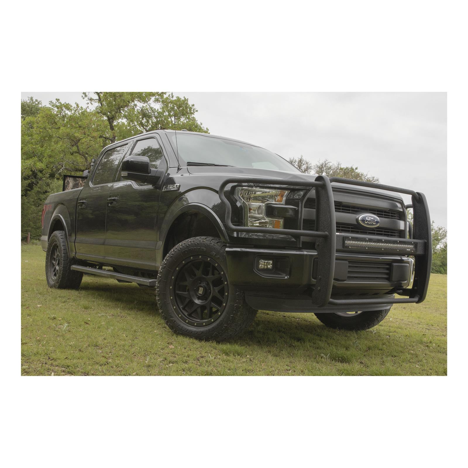 Aries Automotive Pro Series Grille Guards for 2015-2020 F-150 - 2170012 Guards, Series, Steel, Black Textured Powdercoat, LED Light Bar, Ford, Each thumbnail 4