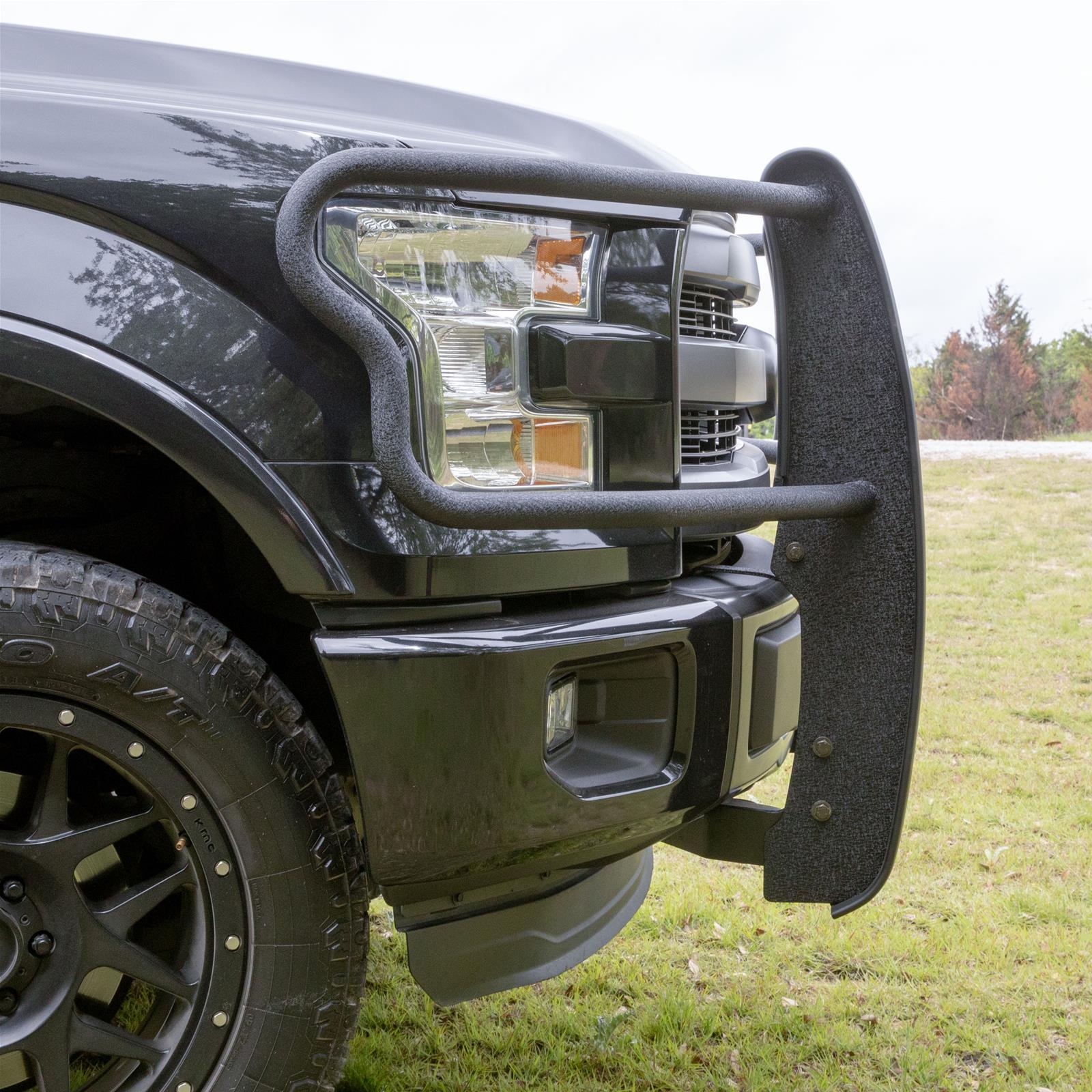 Aries Automotive Pro Series Grille Guards for 2015-2020 F-150 - 2170012 Guards, Series, Steel, Black Textured Powdercoat, LED Light Bar, Ford, Each thumbnail 2