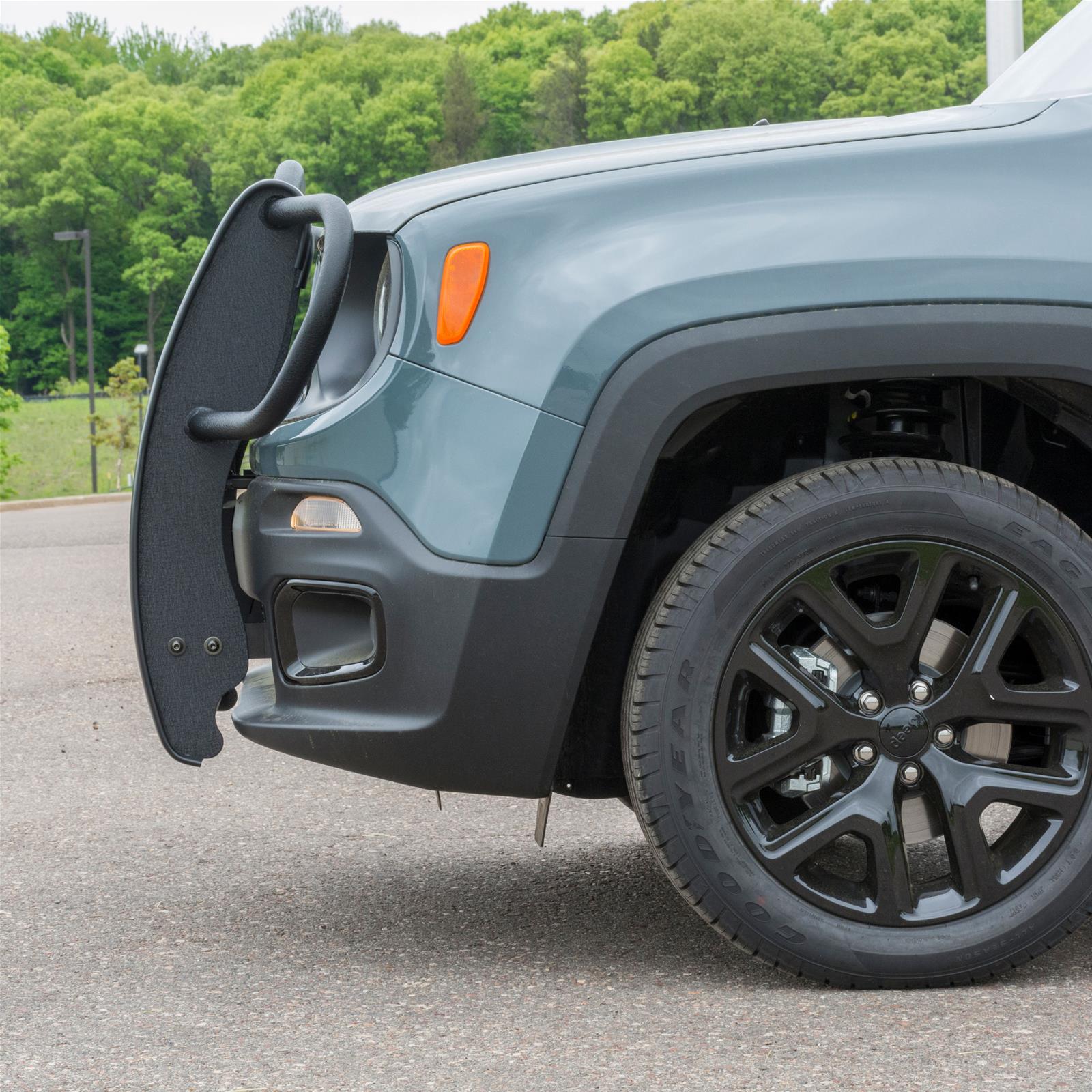 Aries Automotive Pro Series Grille Guards for 2015-2018 RENEGADE - 2170031 Guards, Series, Steel, Black Textured Powdercoat, LED Light Bar, Jeep, Each thumbnail 2