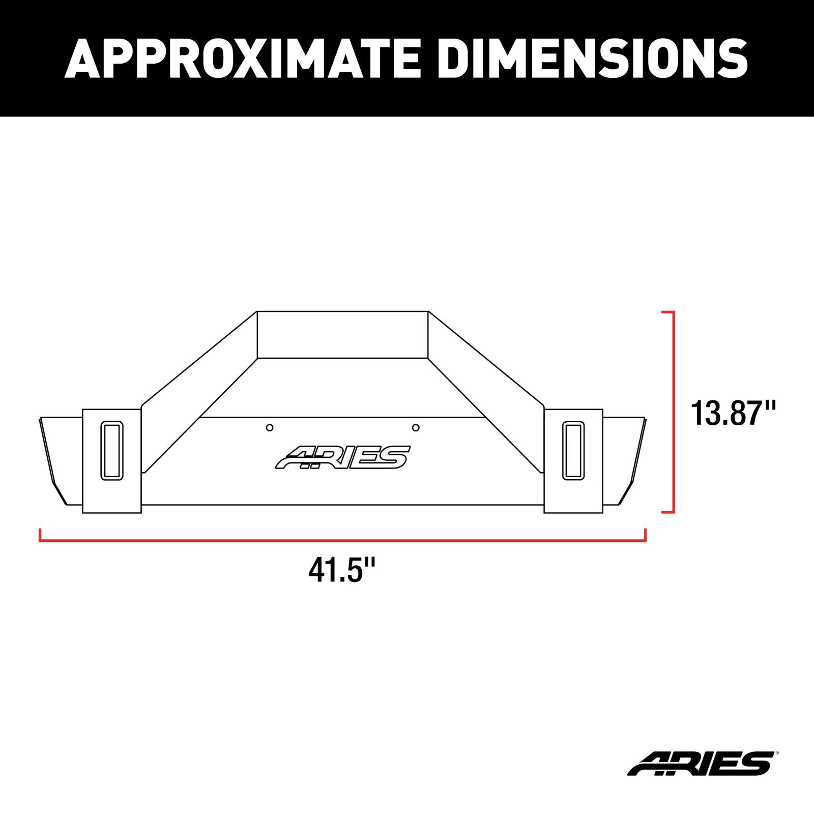 Aries Automotive TrailCrusher Front Bumper with Brush Guards for 1997-2006 WRANGLER - 2186001 Bumper, Fabricated, Steel, Black Powdercoated, Front, Guard, Jeep, Kit thumbnail 3