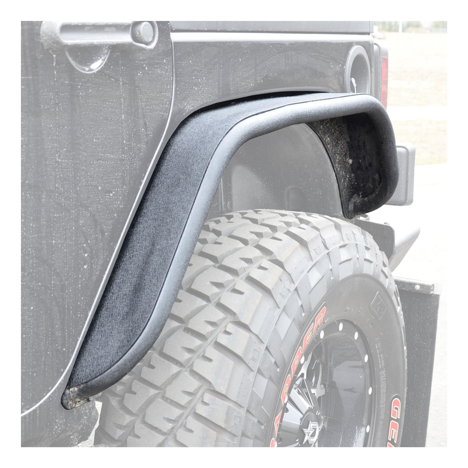 ARIES Automotive Fender Flares 2500201 Flares, 2007-15 JK FLAT FENDERS/REAR/BLK ALUM thumbnail 4