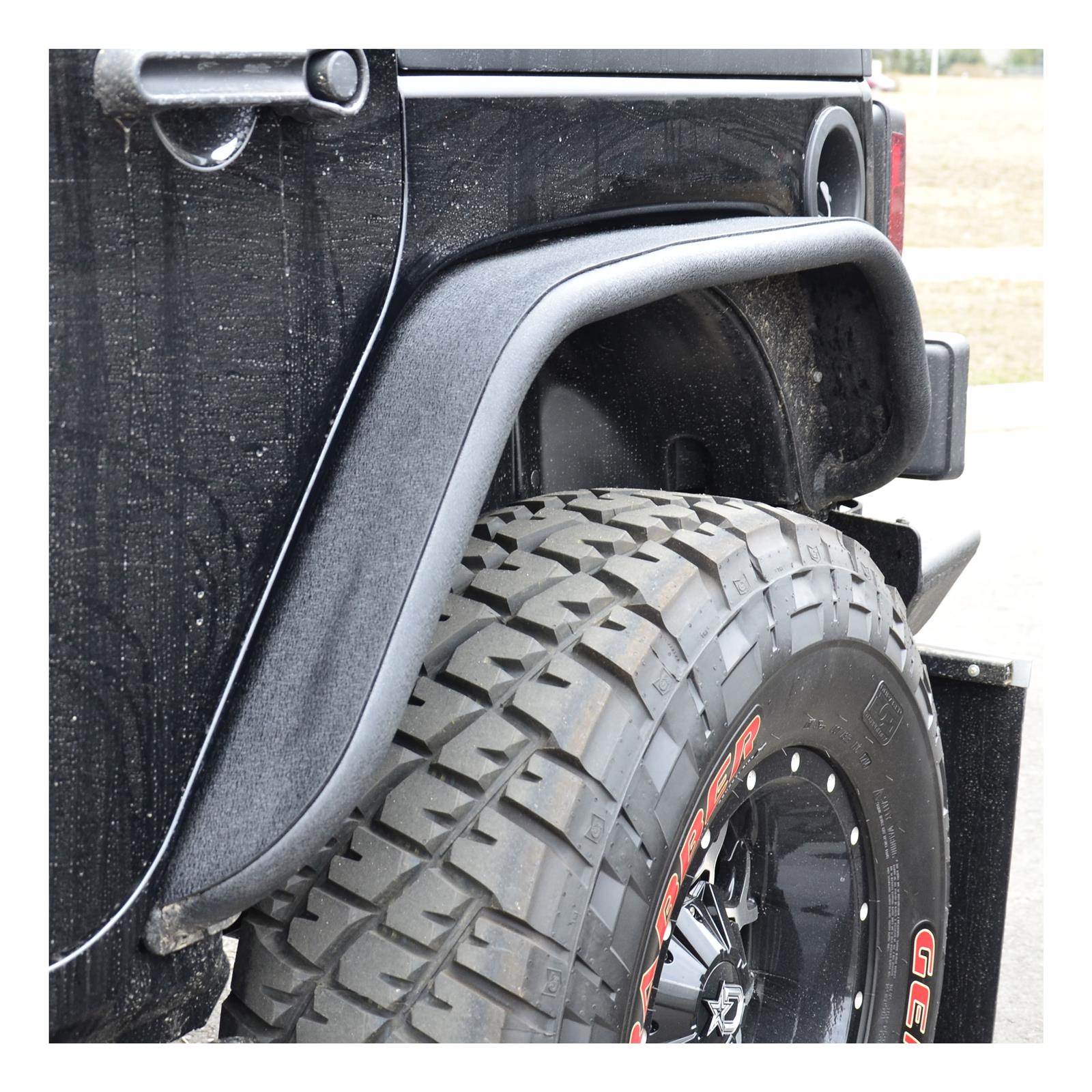 ARIES Automotive Fender Flares 2500201 Flares, 2007-15 JK FLAT FENDERS/REAR/BLK ALUM thumbnail 2