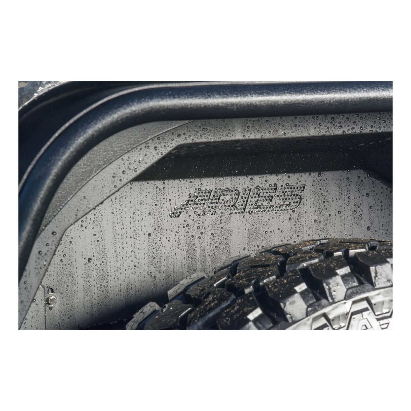 Aries Automotive Jeep Inner Fender Liners for 2018-2024 WRANGLER - 2500550 Wheel Housing, Aluminum, Black Powdercoated, Rear Left, Right Inner, Jeep, Pair thumbnail 7