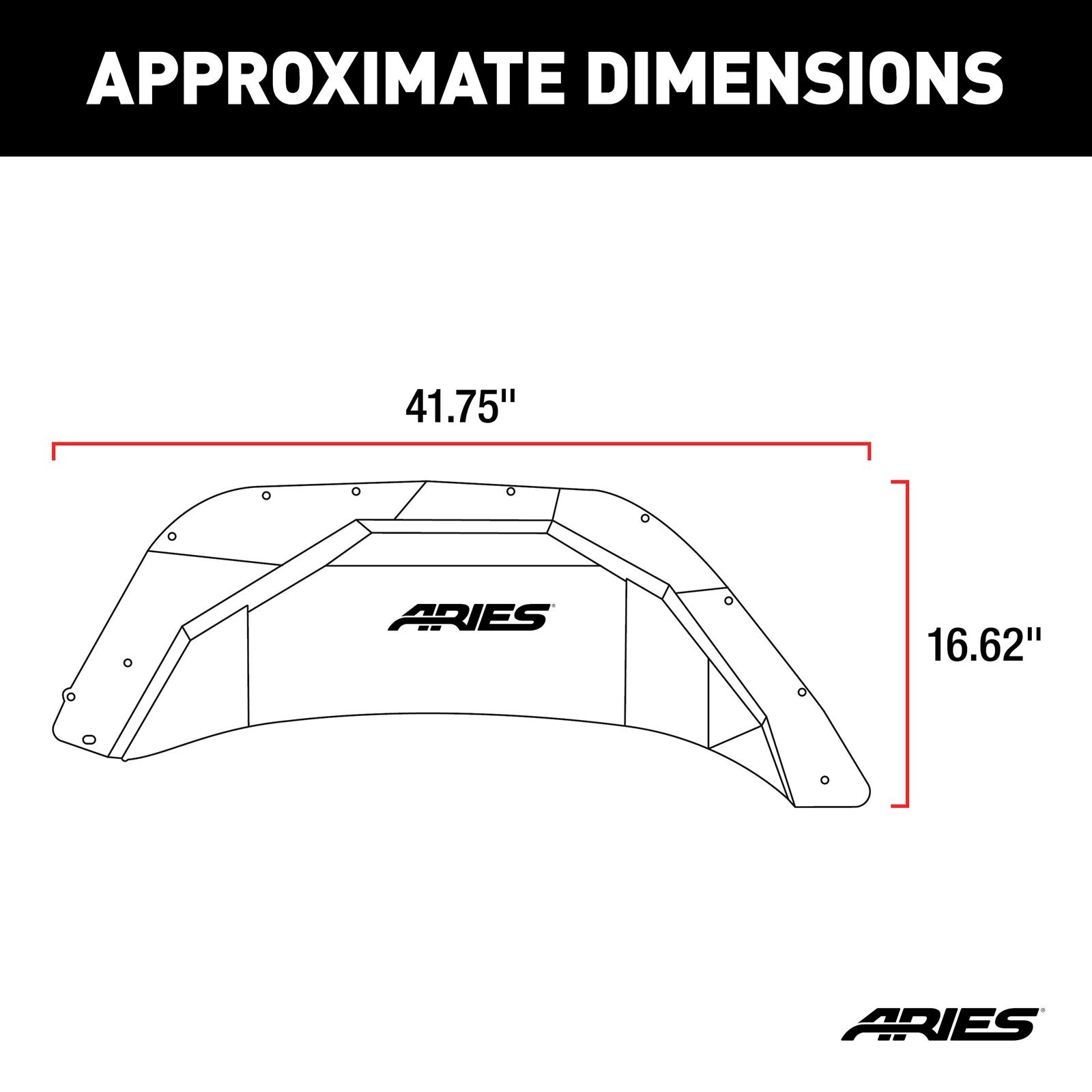 Aries Automotive Jeep Inner Fender Liners for 2018-2024 WRANGLER - 2500550 Wheel Housing, Aluminum, Black Powdercoated, Rear Left, Right Inner, Jeep, Pair thumbnail 8