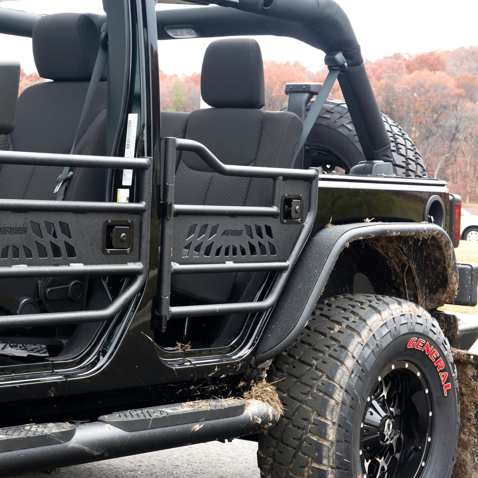 ARIES Automotive Doors 25009 Tube Doors, 2007-15 JK /REAR/BLK ALUM thumbnail 2