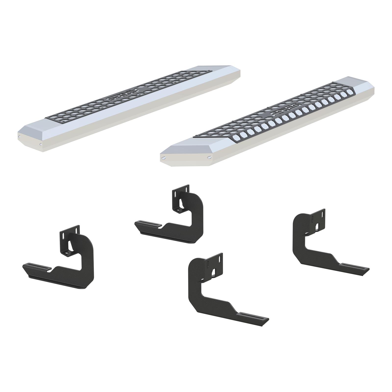 Aries Automotive AdvantEDGE 5.5 in. Side Bars 2555007 Step Bars, Diameter, Aluminum, Chrome Powdercoated, Pair thumbnail 2