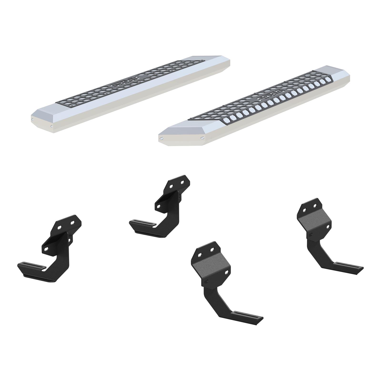 Aries Automotive AdvantEDGE 5.5 in. Side Bars 2555011 Step Bars, Diameter, Aluminum, Chrome Powdercoated, Pair thumbnail 2