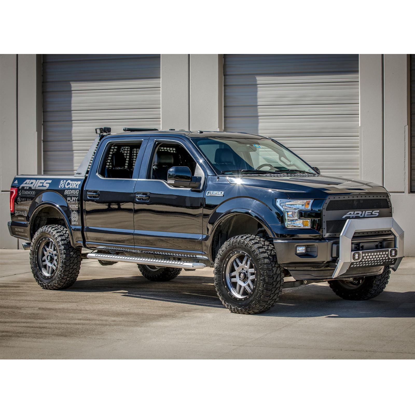 Aries Automotive AdvantEDGE 5.5 in. Side Bars for 1999-2016 F-350 SUPER DUTY, F-250 1999 - 2555014 Step Bars, Diameter, Aluminum, Chrome Powdercoated, Pair thumbnail 2