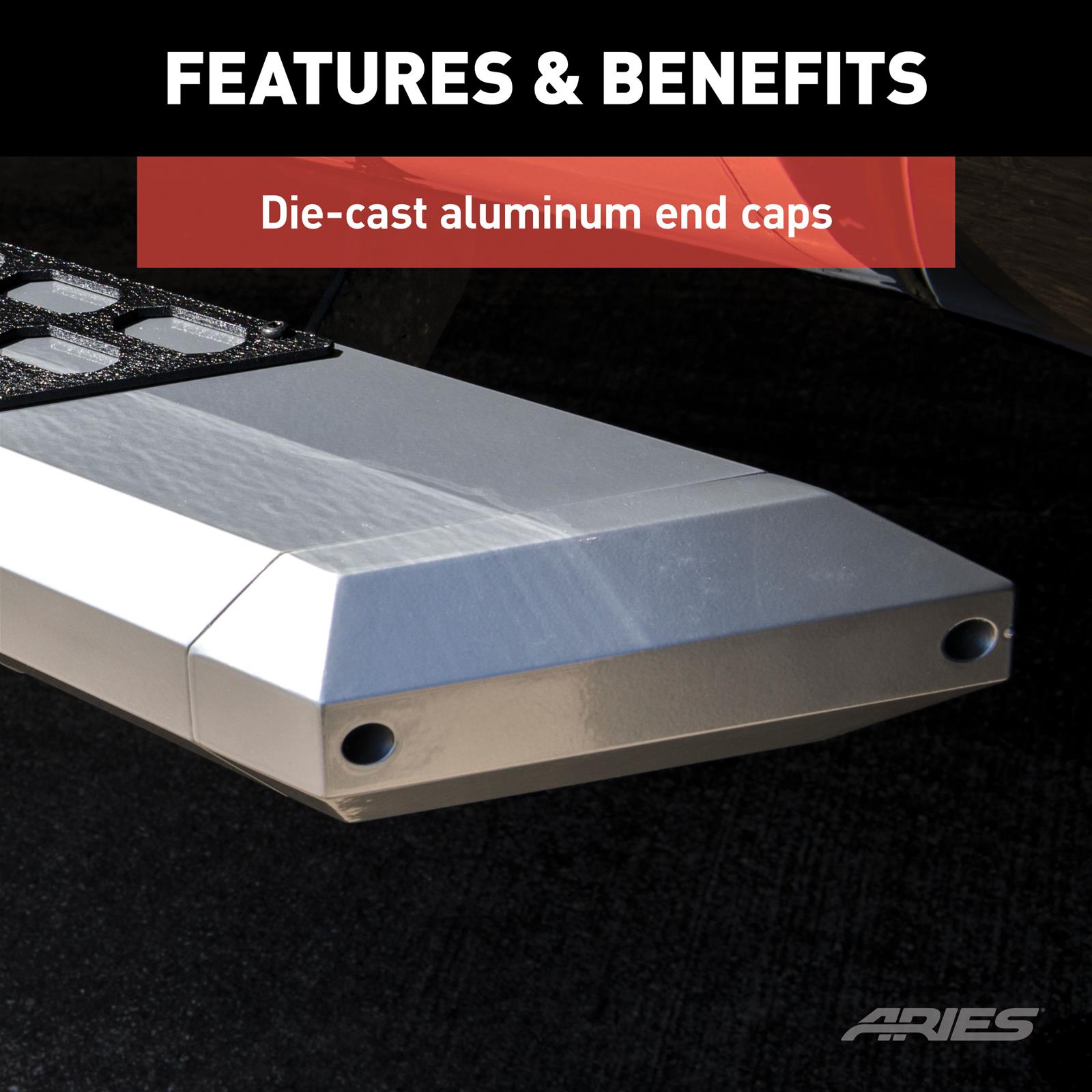 Aries Automotive AdvantEDGE 5.5 in. Side Bars for 2020-2024 EXPLORER - 2555054 Nerf and Step Bars, Bars, Aluminum, Chrome Powdercoated, 75.00 Length, Ford, Pair thumbnail 4