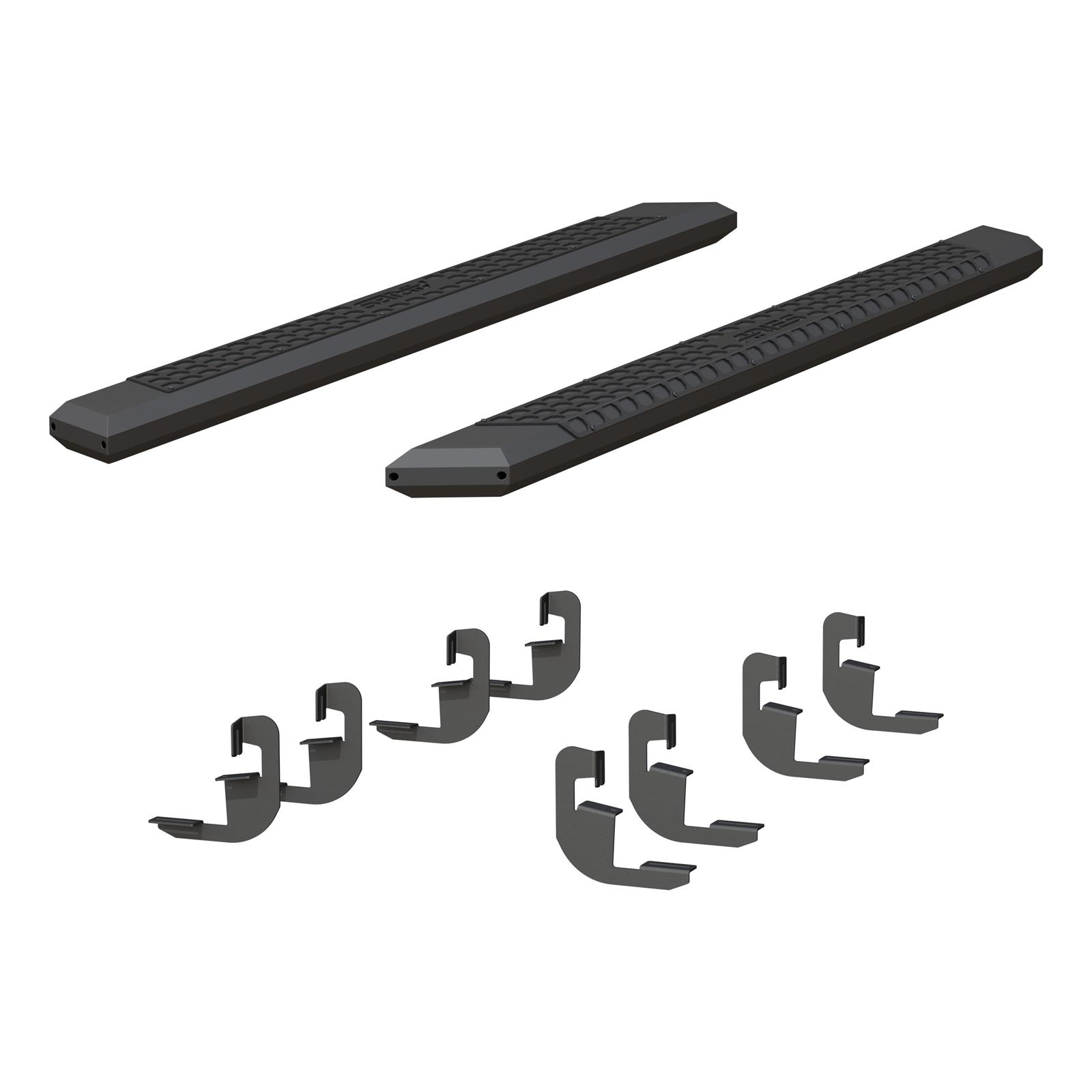 Aries Automotive AdvantEDGE 5.5 in. Side Bars 2556051 Step Bars, Aluminum, Black Powdercoated, Gloss, 5.500 Diameter, 75.00 Length, Chevrolet, GMC, Pair thumbnail 2