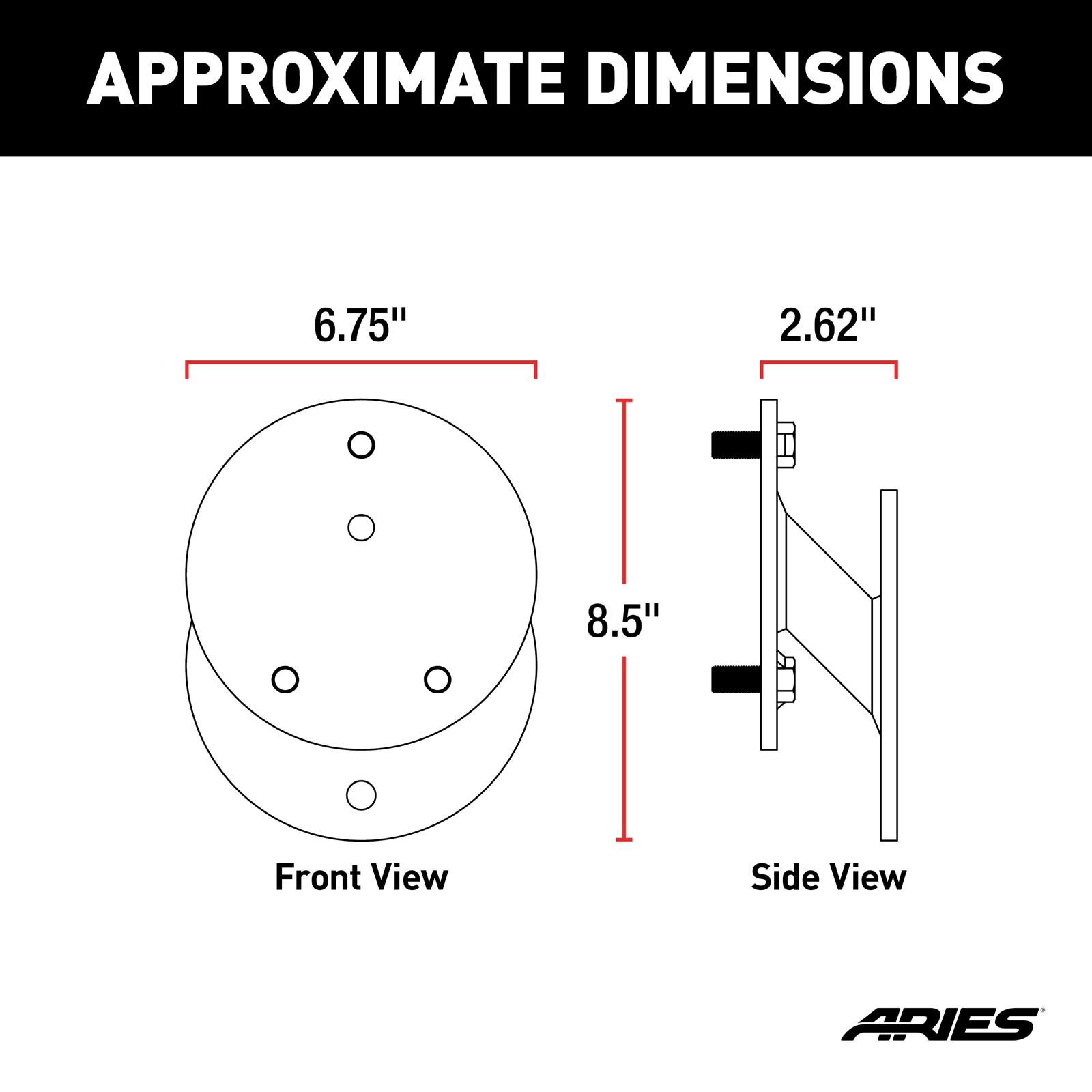 ARIES Automotive Spare Tire Carriers 25630AB Relocation Carrier Kit, 2007-15 JK TIRE RELOCATION BRACKET thumbnail 2