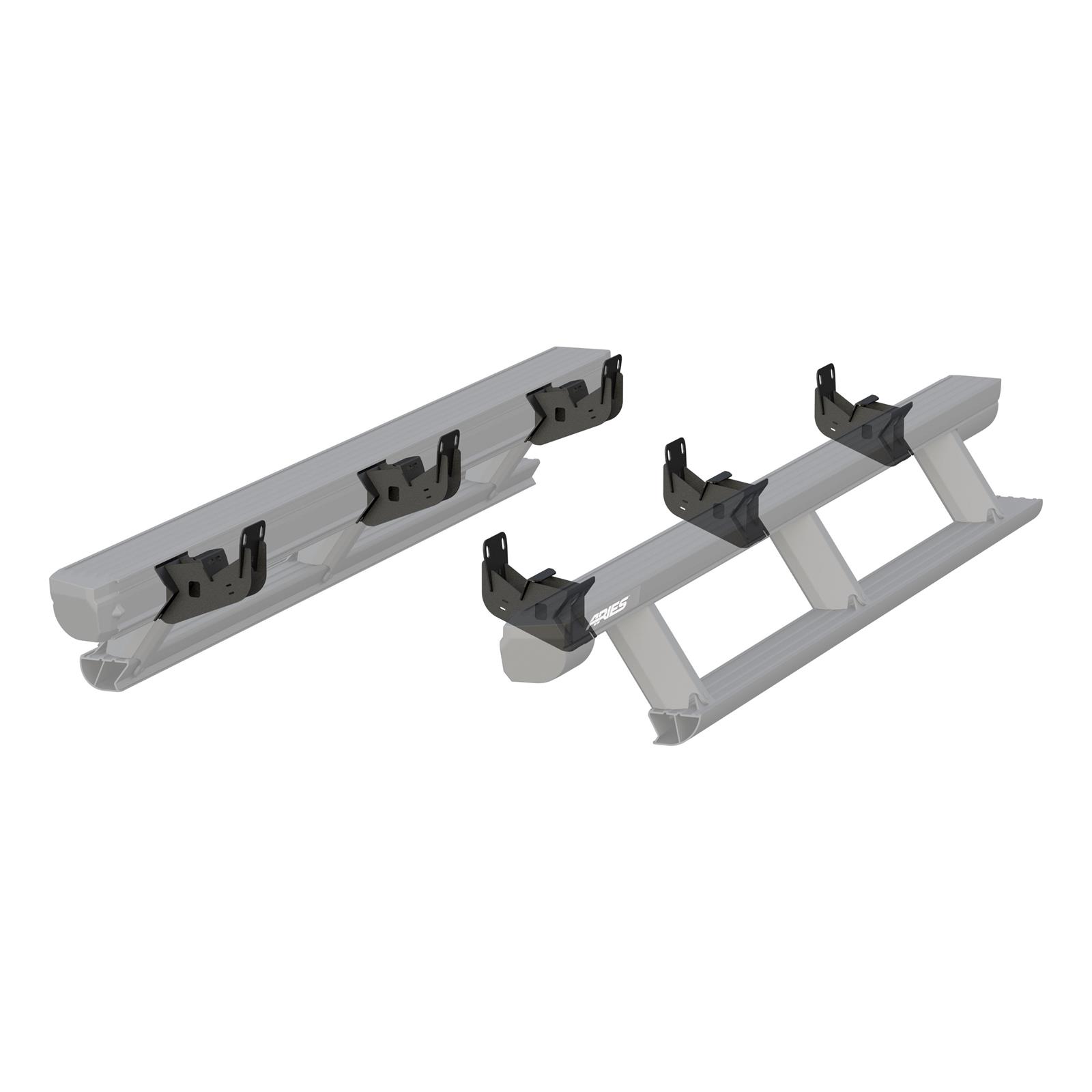 Aries Automotive ActionTrac Mounting Brackets 3025111 Running Board Component, Bracket, ActionTrac, Black Powdercoated, Dodge, Ram, Kit