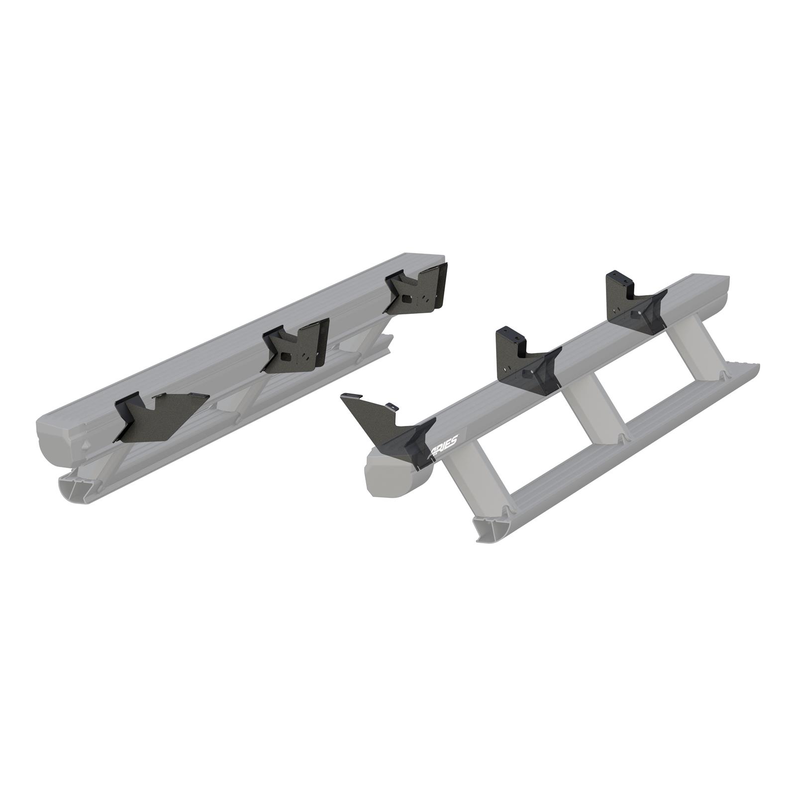 Aries Automotive ActionTrac Mounting Brackets for 2003-2021 4RUNNER, 2005-2023 TACOMA - 3025152 Running Board Component, Bracket, ActionTrac, Black Powdercoated, Toyota, Kit