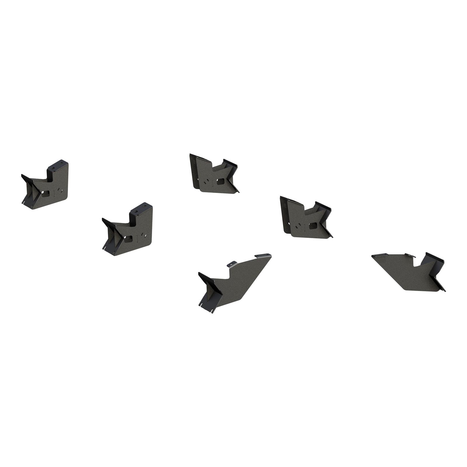 Aries Automotive ActionTrac Mounting Brackets for 2003-2021 4RUNNER, 2005-2023 TACOMA - 3025152 Running Board Component, Bracket, ActionTrac, Black Powdercoated, Toyota, Kit thumbnail 3