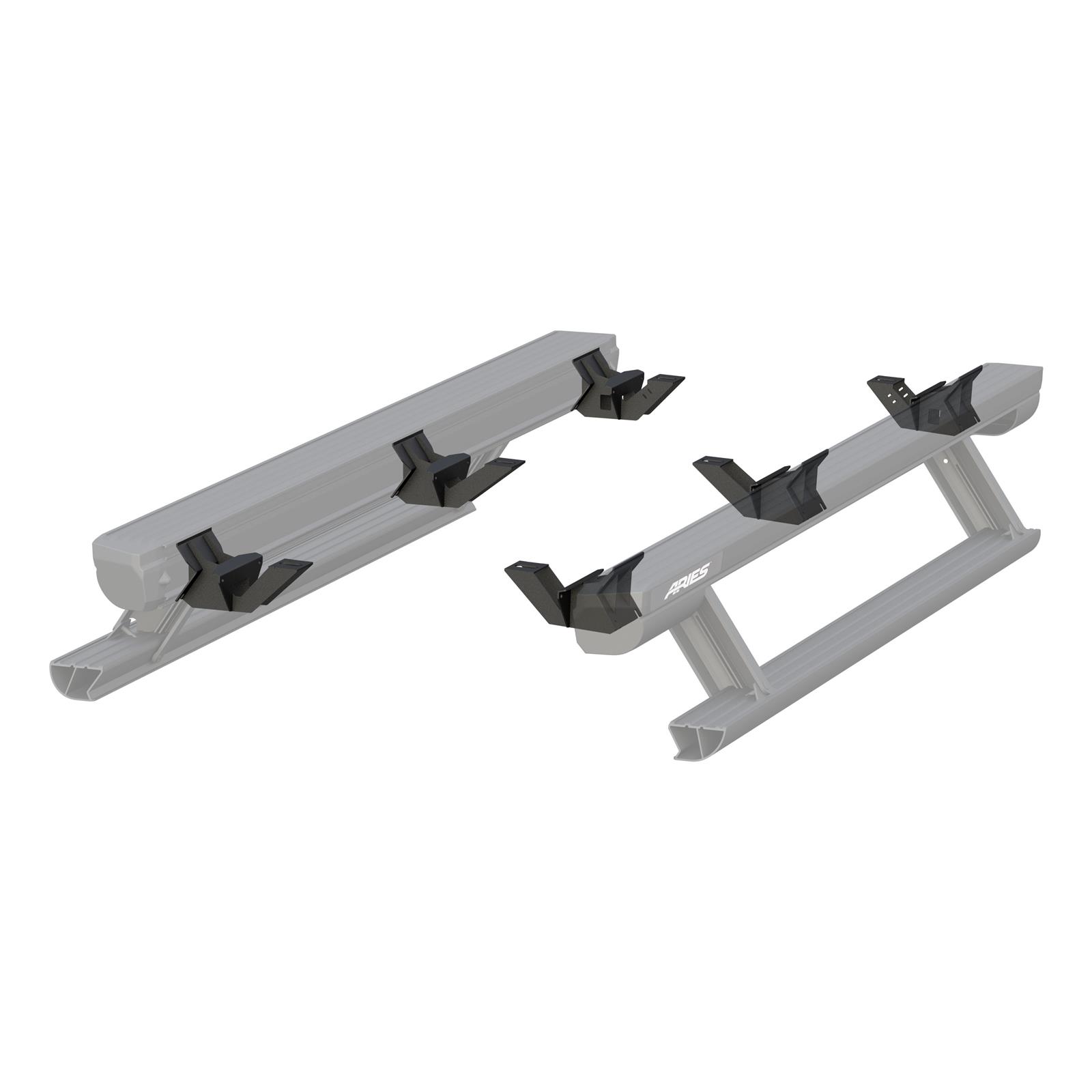 Aries Automotive ActionTrac Mounting Brackets for 2018-2025 WRANGLER - 3025171 Running Board Component, Bracket, ActionTrac, Black Powdercoated, Jeep, Kit
