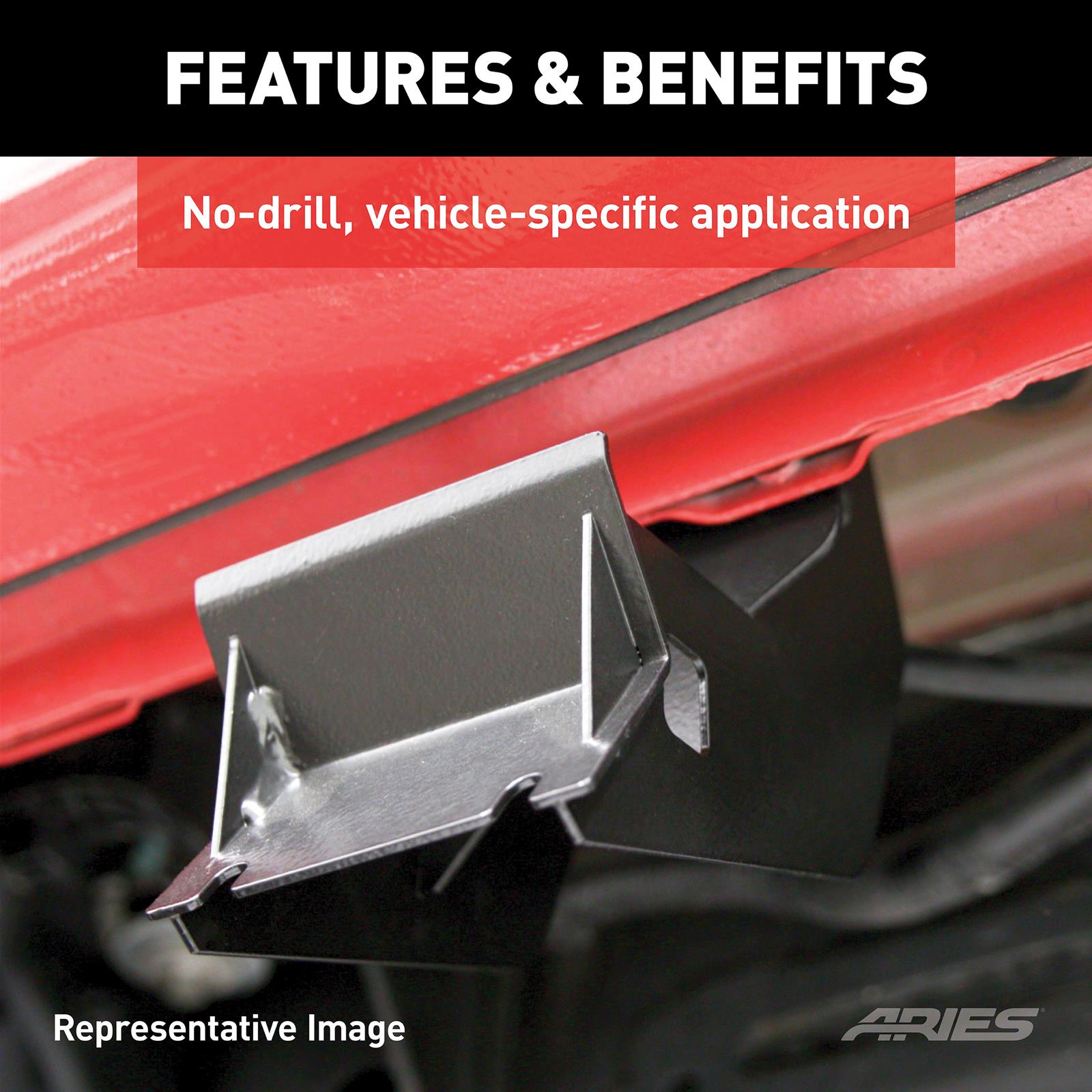 Aries Automotive ActionTrac Mounting Brackets for 2021-2024 BRONCO - 3025180 Brackets, Truck Steps, Ford, Kit thumbnail 2