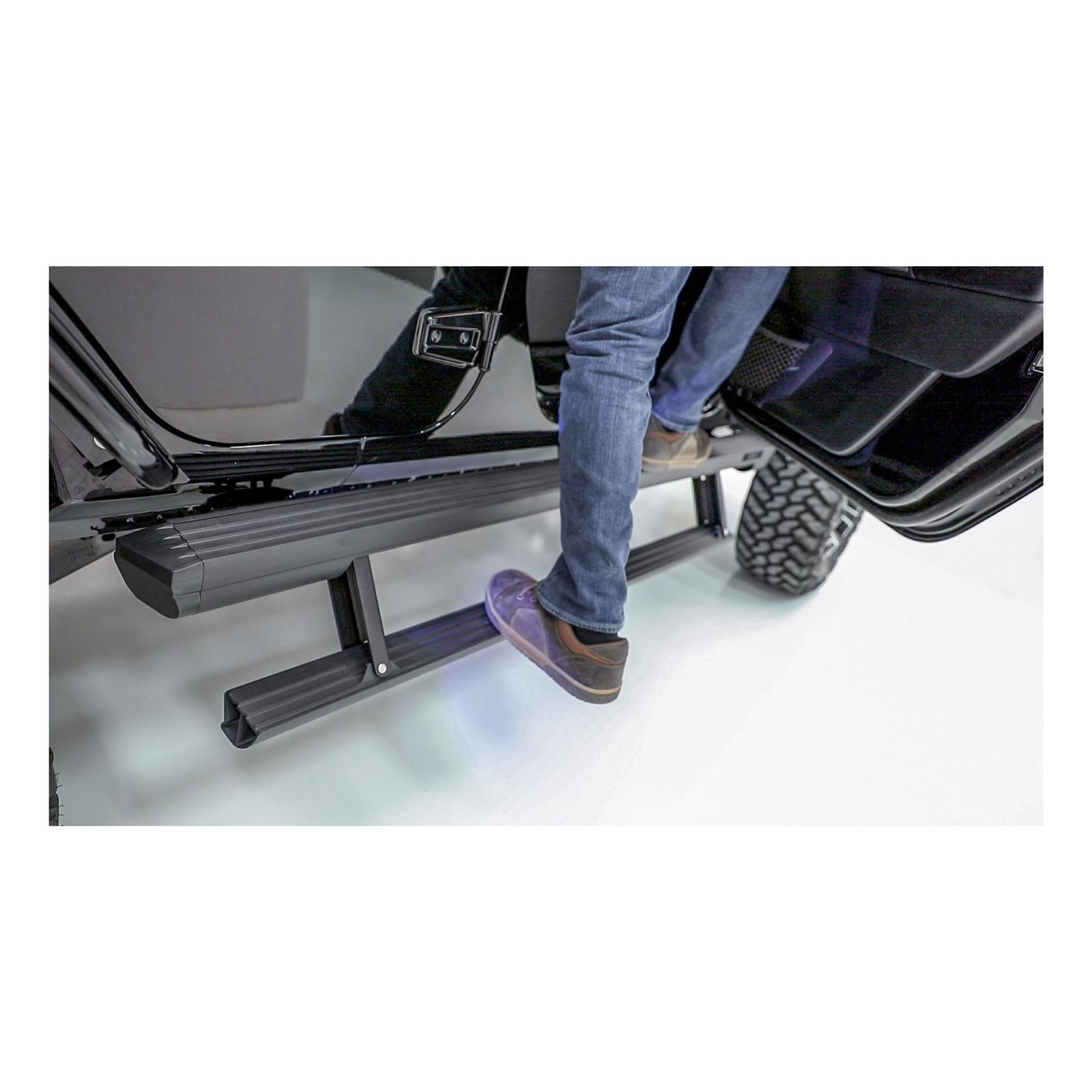 Aries Automotive ActionTrac Powered Running Boards for 2007-2017 WRANGLER, 2018 WRANGLER JK - 3036570 Power Boards, ActionTrac, Aluminum, Black Powdercoated, Jeep, 4-door, Kit thumbnail 8