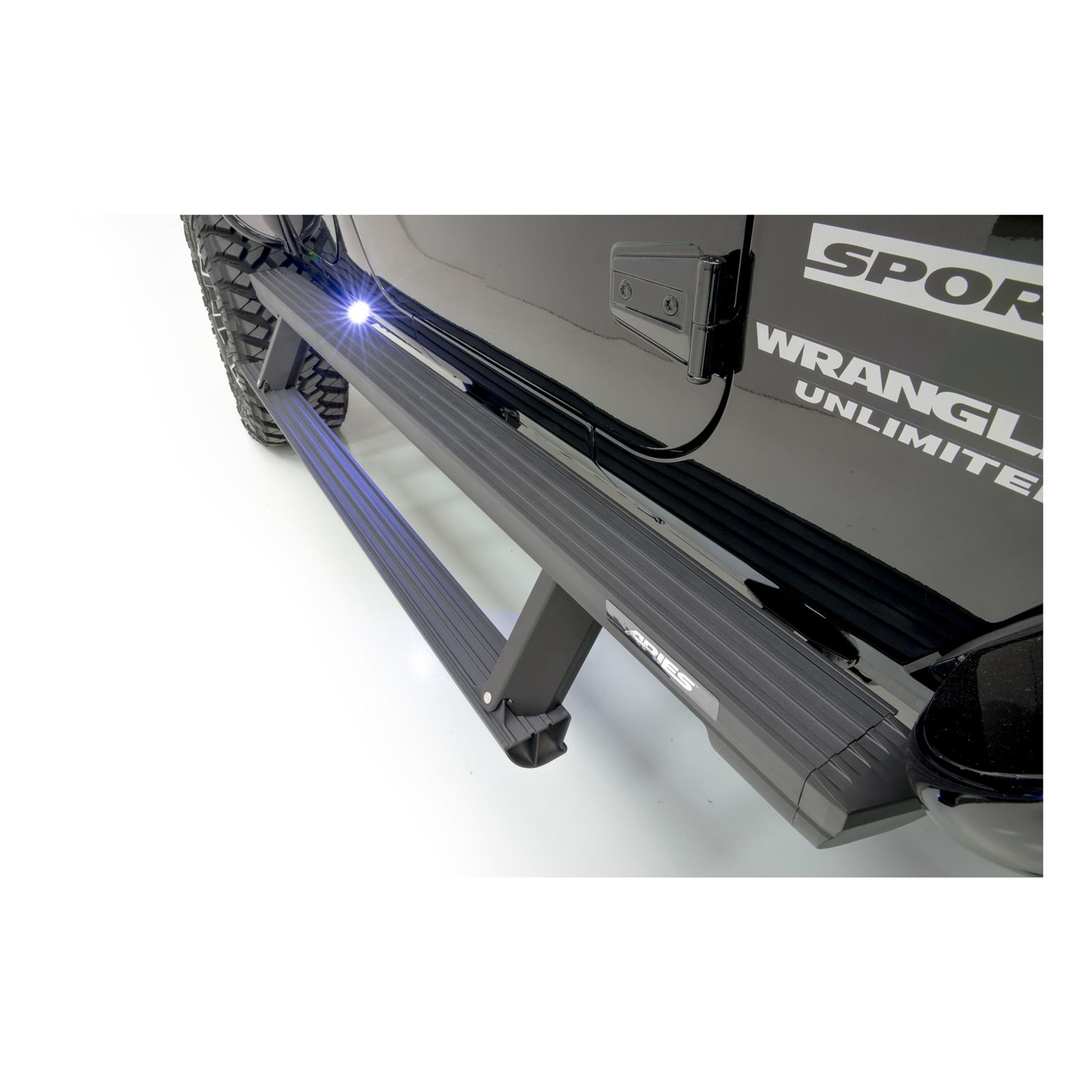 Aries Automotive ActionTrac Powered Running Boards 3036571 Power Boards, ActionTrac, Aluminum, Black Powdercoated, Jeep, Kit thumbnail 5