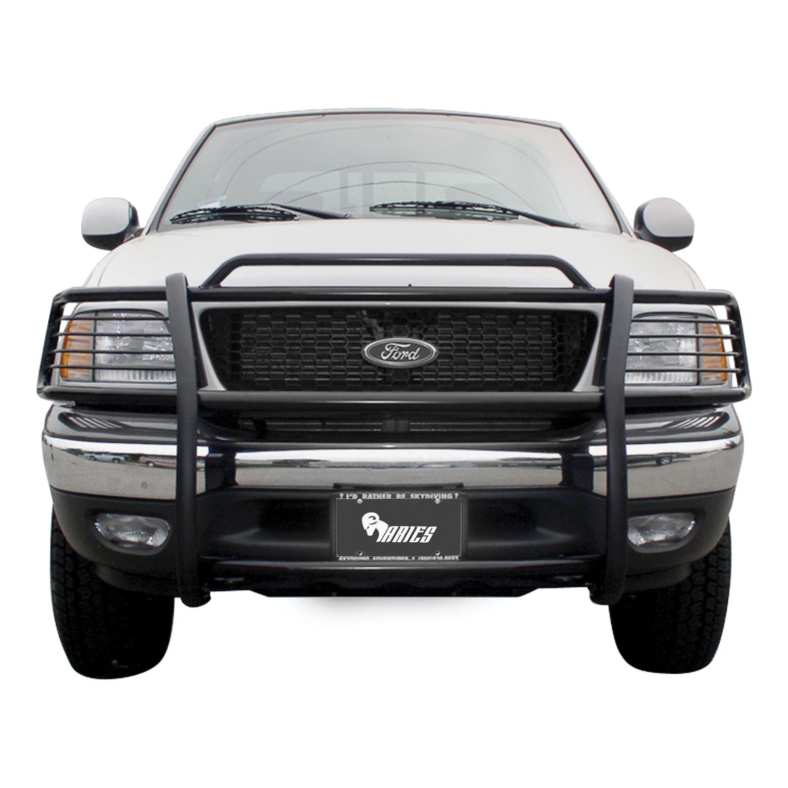 Aries Automotive Grille Guards for 1999-2002 EXPEDITION, 1999-2003 F-150, 2004 F-150 HERITAGE - 3046 Guard, Brush Guard, Steel, Black Powdercoated, Ford, Each