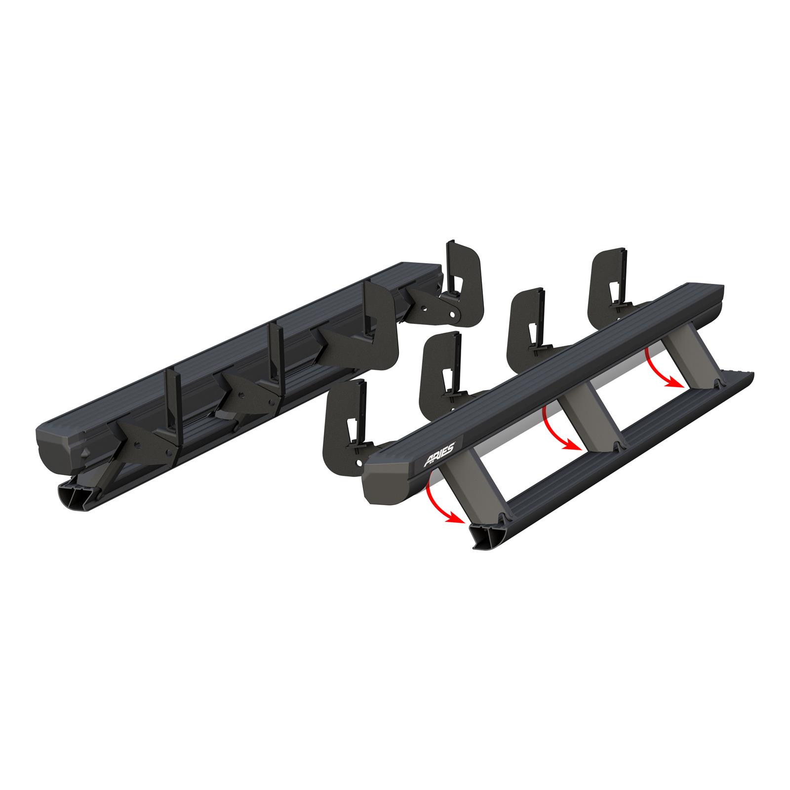 Aries Automotive ActionTrac Powered Running Boards 3047902 Power Boards, ActionTrac, Aluminum, Black Powdercoated, Chevy, GMC, Crew Cab, Kit thumbnail 9