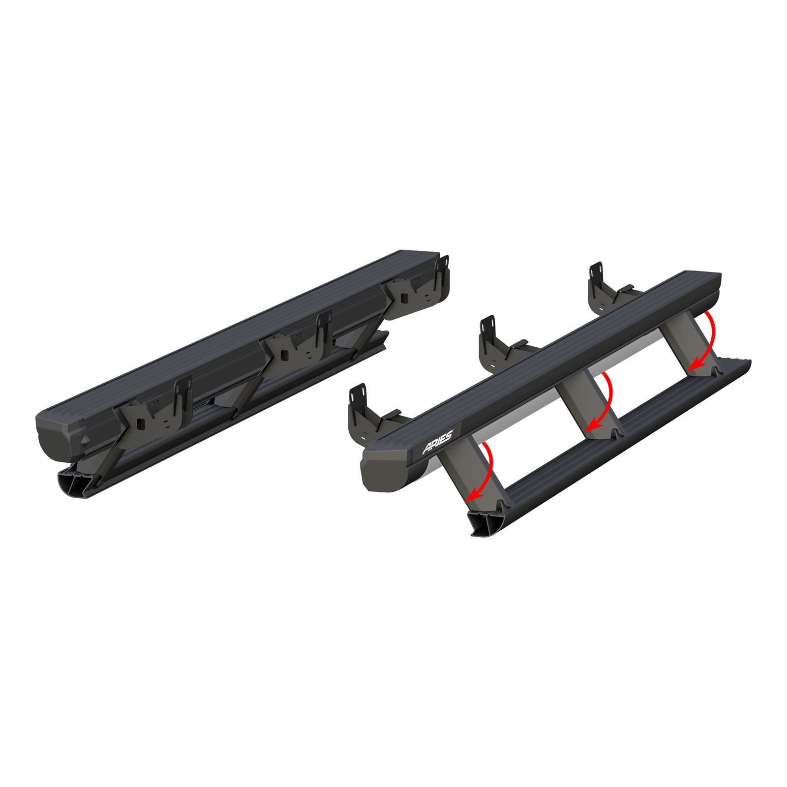 Aries Automotive ActionTrac Powered Running Boards 3047912 Power Boards, ActionTrac, Aluminum, Black Powdercoated, Dodge, Ram, Crew Cab, Kit thumbnail 8