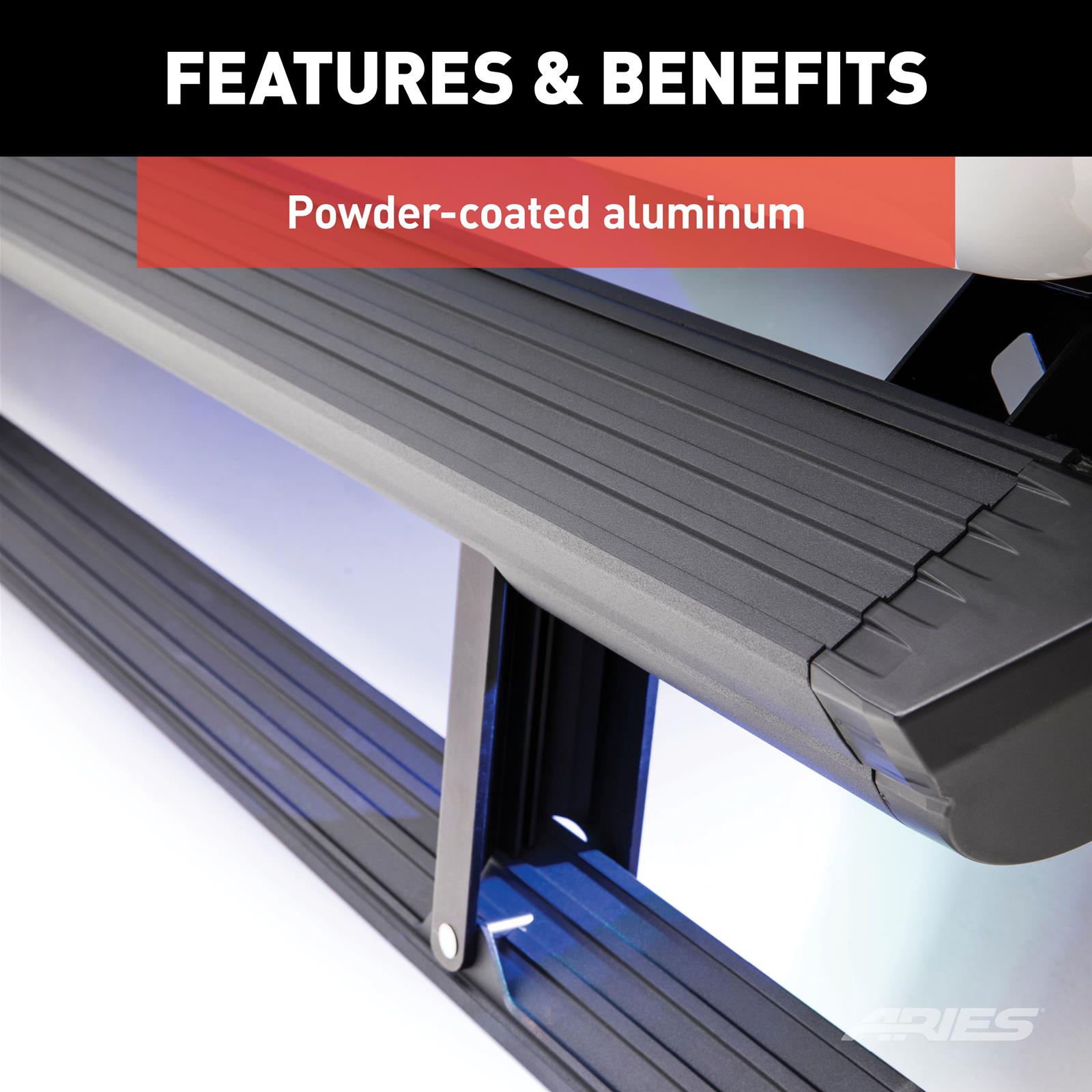 Aries Automotive ActionTrac Powered Running Boards for 2019-2023 RANGER - 3047923 Boards, Powered, Ford, 3025123 & 3025179, Black, Pair thumbnail 9