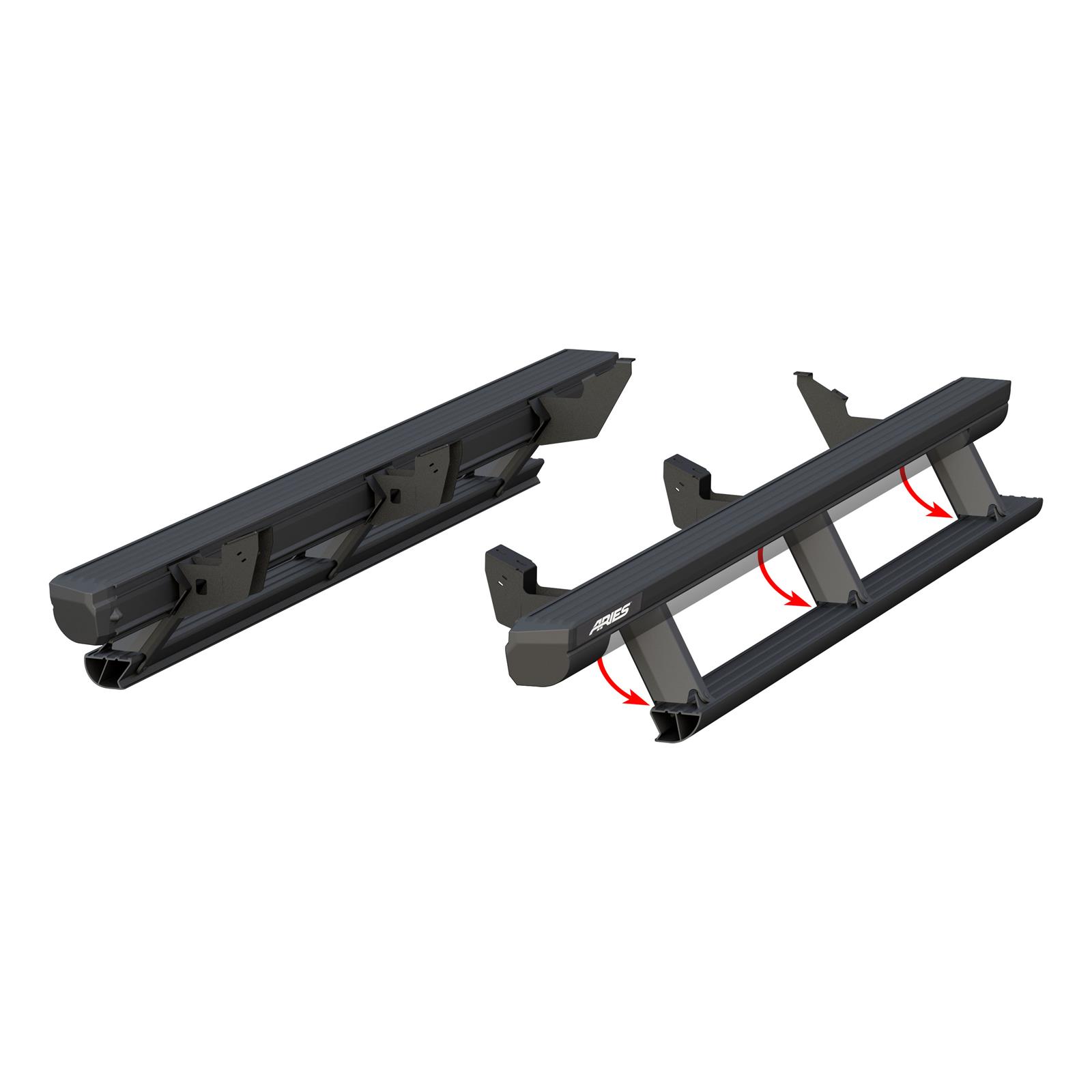 Aries Automotive ActionTrac Powered Running Boards for 2007-2021 TUNDRA - 3047952 Power Boards, ActionTrac, Aluminum, Black Powdercoated, Toyota, Crew Cab, Kit thumbnail 8