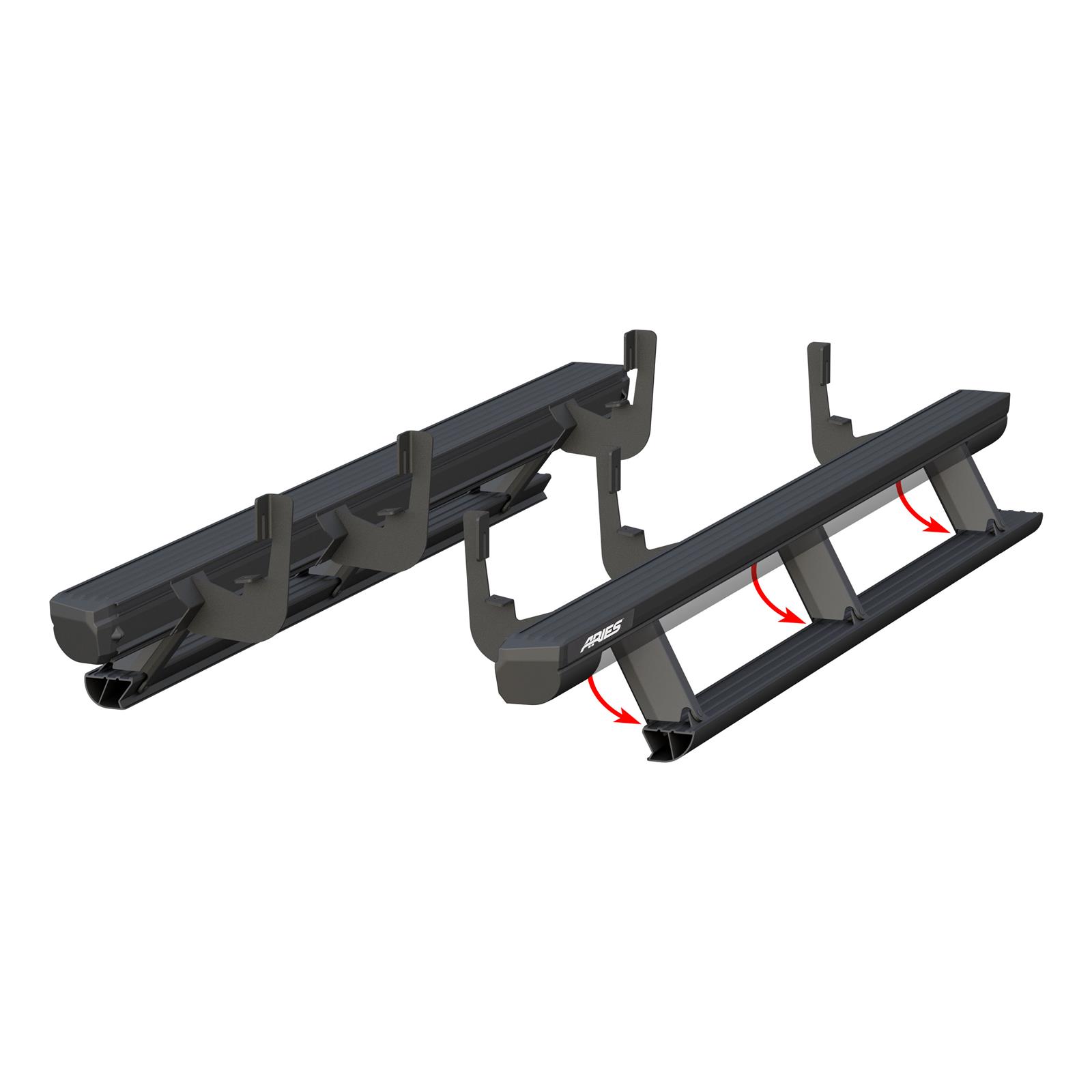Aries Automotive ActionTrac Powered Running Boards 3048315 Boards, Aluminum, Black Powdercoated, Cab, 87.600 in. Length, Chevrolet, GMC, Pair thumbnail 5