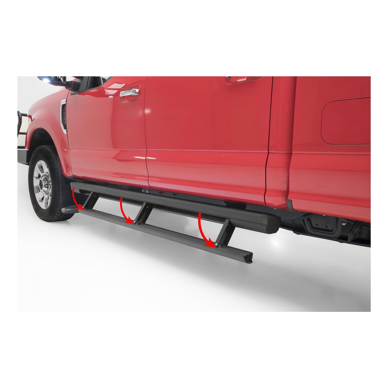 Aries Automotive ActionTrac Powered Running Boards for 1999-2016 F-250 SUPER DUTY, F-350 2008-2016 F-450 DUTY - 3048324 Power Boards, ActionTrac, Aluminum, Black Powdercoated, Ford, Crew Cab, Kit thumbnail 5