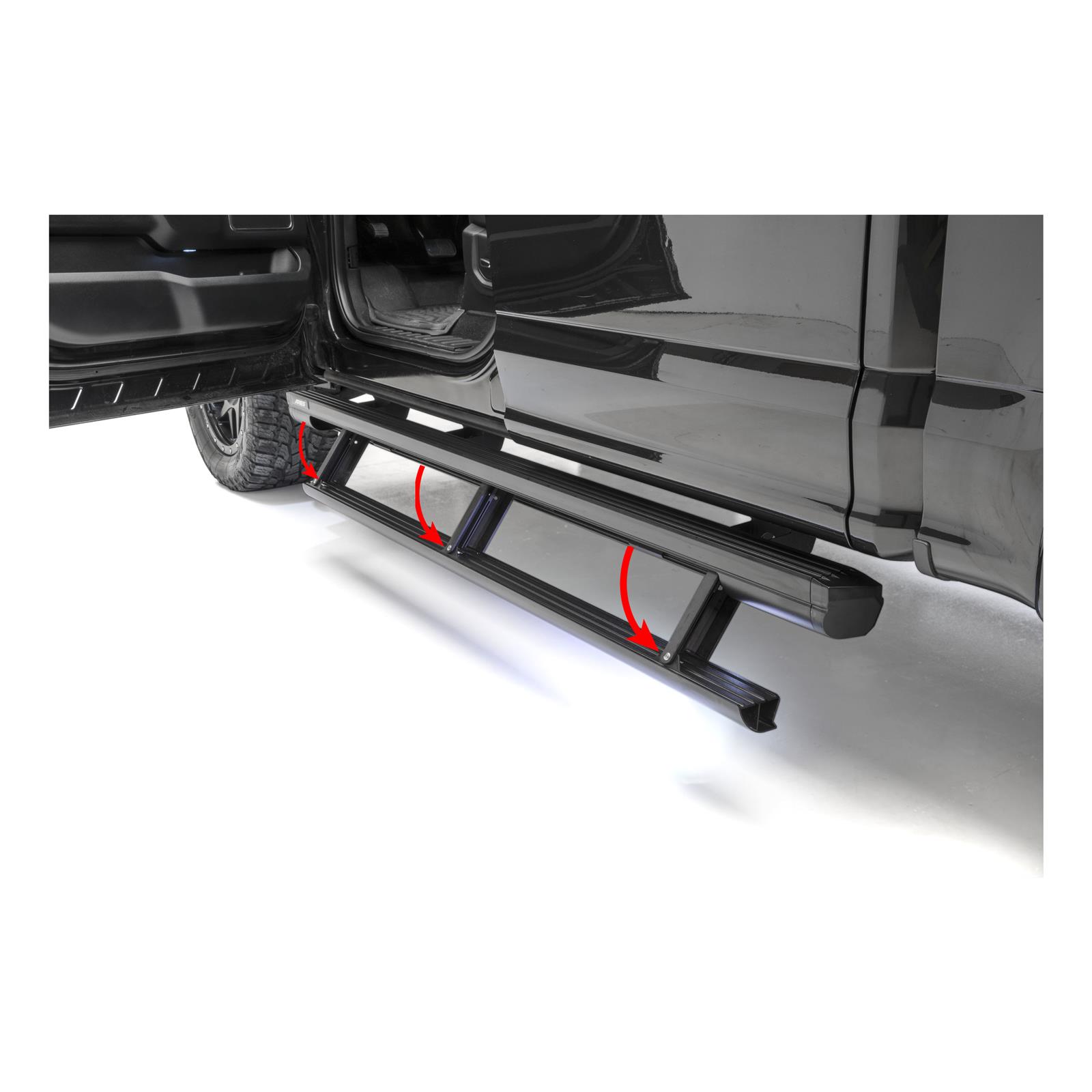 Aries Automotive ActionTrac Powered Running Boards for 2004-2014 F-150 - 3048326 Power Boards, ActionTrac, Aluminum, Black Powdercoated, Ford, Crew Cab, Kit thumbnail 7