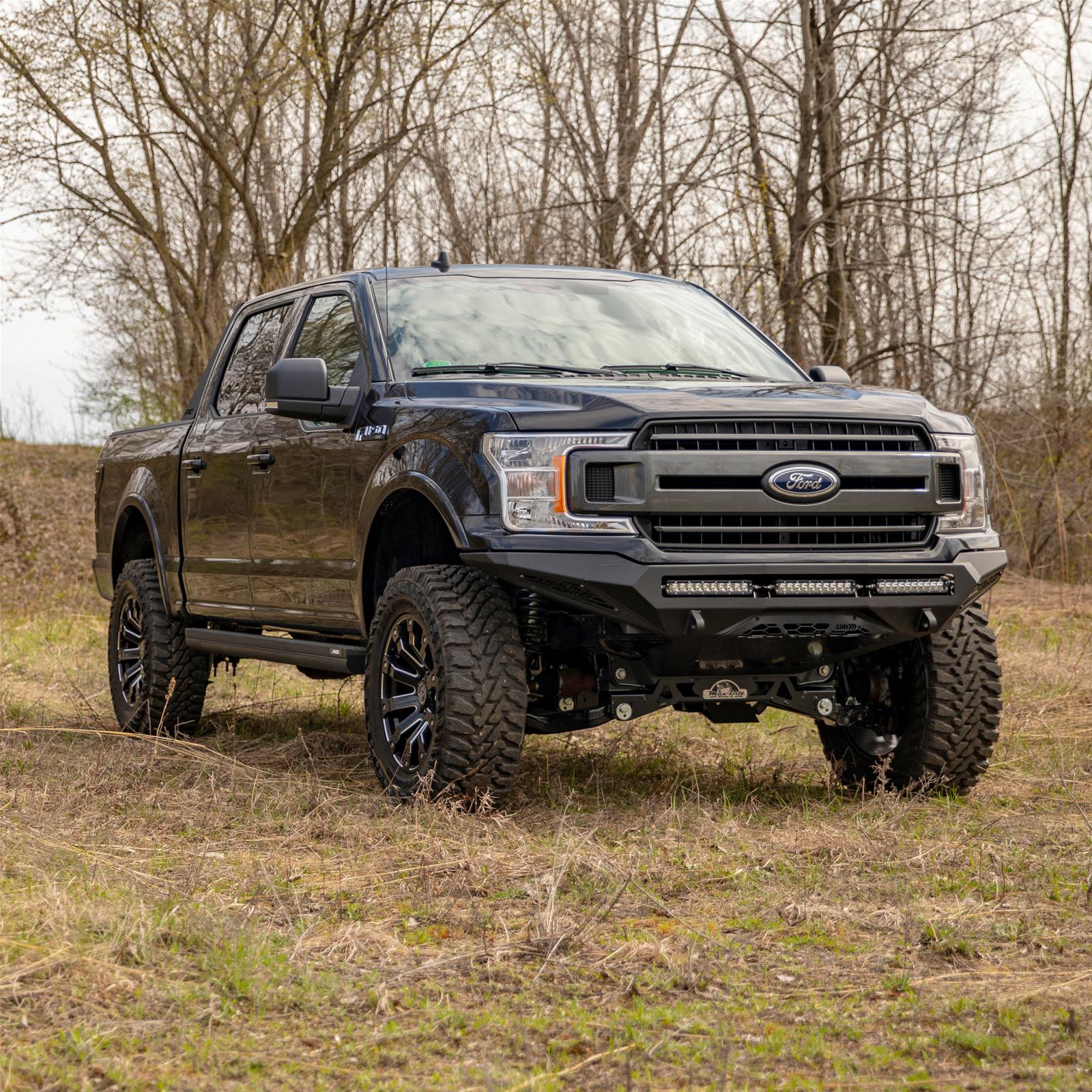 Aries Automotive ActionTrac Powered Running Boards for 2004-2014 F-150 - 3048326 Power Boards, ActionTrac, Aluminum, Black Powdercoated, Ford, Crew Cab, Kit