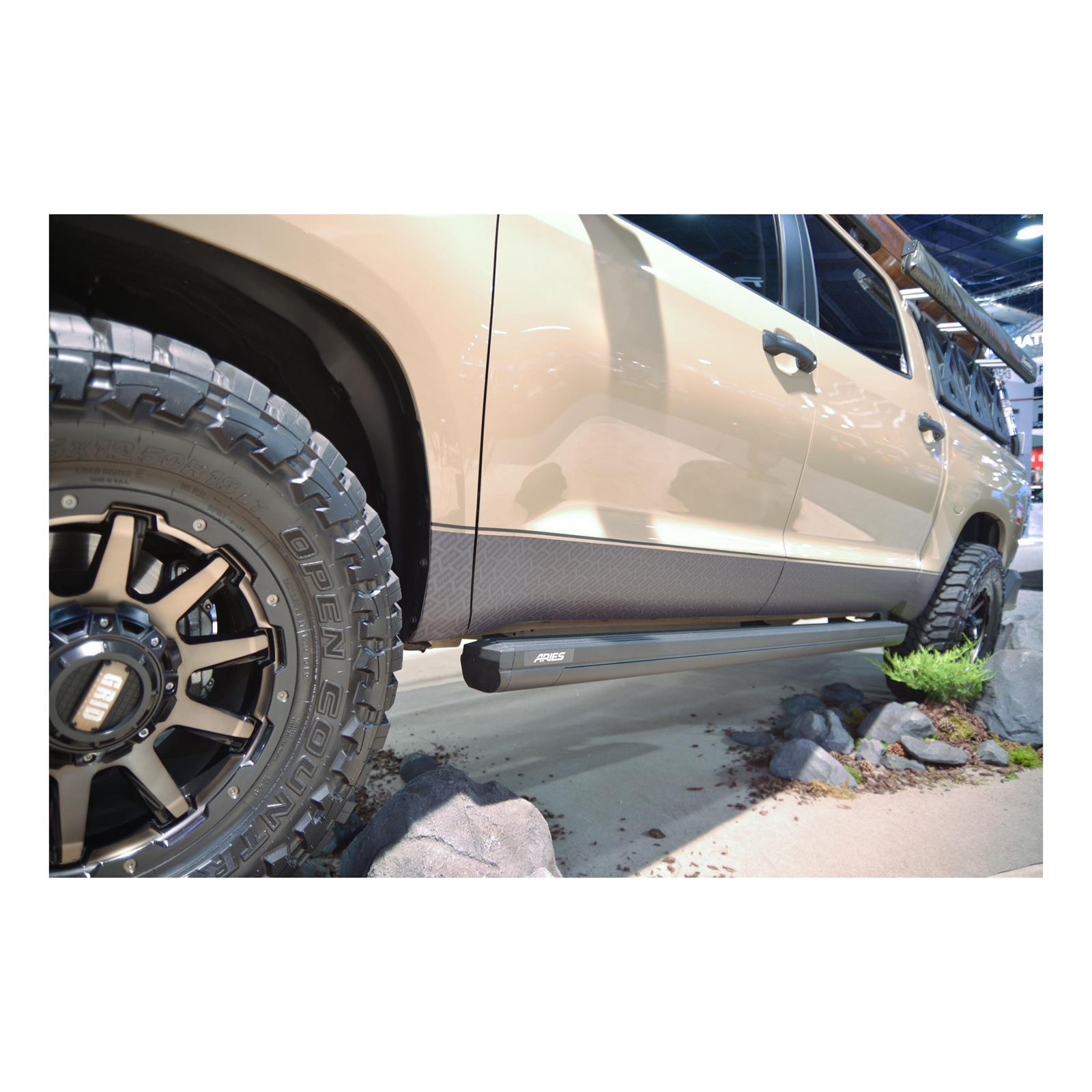 Aries Automotive ActionTrac Powered Running Boards 3048351 Power Boards, ActionTrac, Aluminum, Black Powdercoated, Toyota, Extended Crew Cab, Kit thumbnail 2