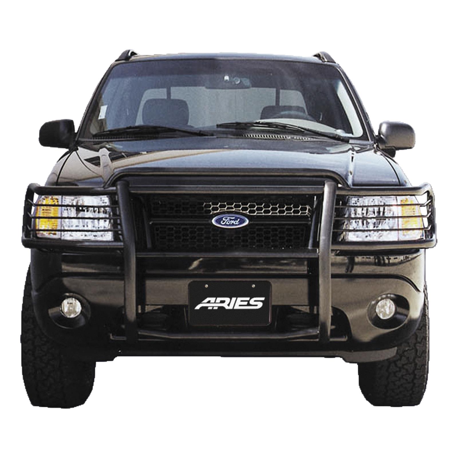 Aries Automotive Grille Guards for 2001-2003 EXPLORER SPORT, 2001-2005 SPORT TRAC - 3048 Guard, Brush Guard, Steel, Black Powdercoated, Ford, Each